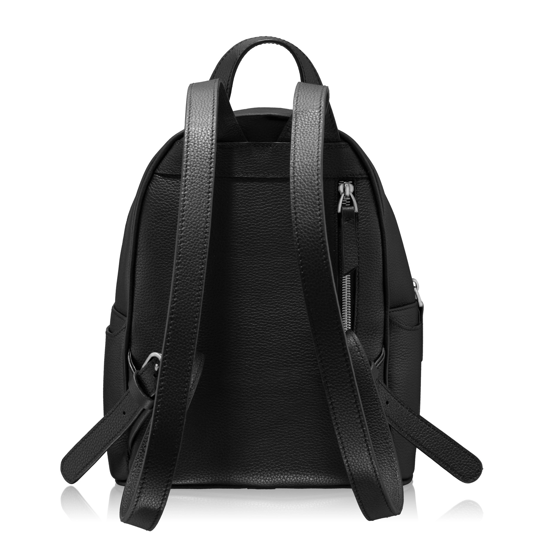 Women Leather backpack BRITNEY 01 BOTTALATO BLACK