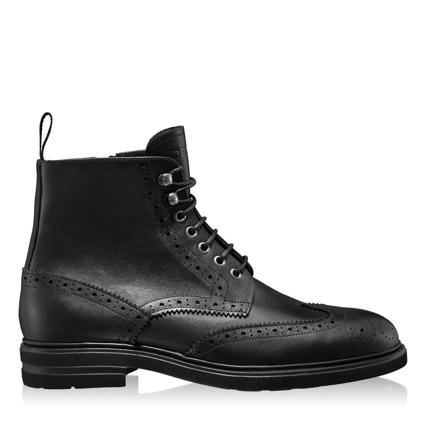 Men Genuine Leather Casual Boots 7333 Vitello Black