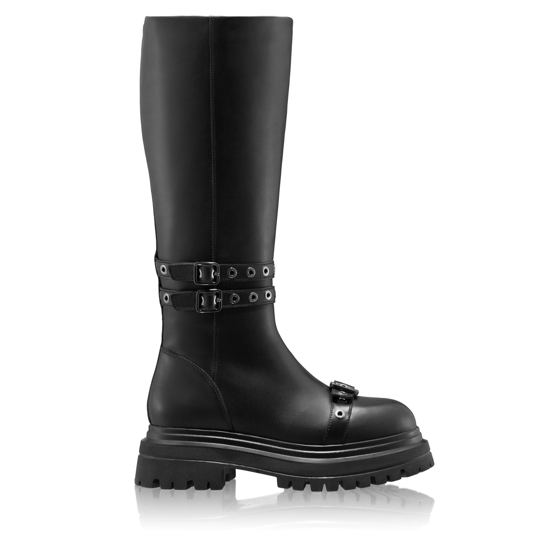 Women Leather Boots 8210 Vitello Black