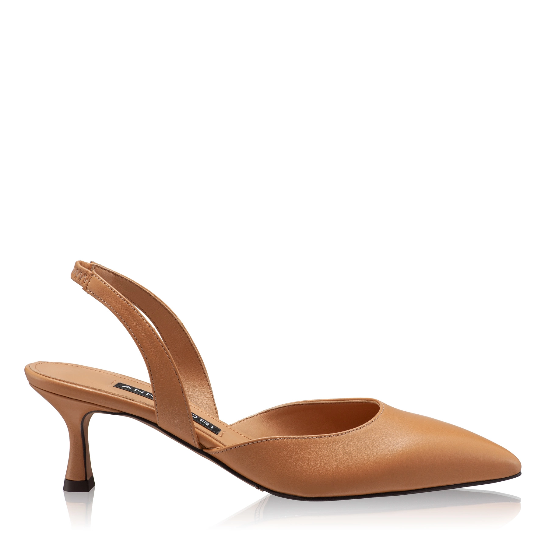Mid-heel Slingback Pumps 8054 Vitello Cappuccino