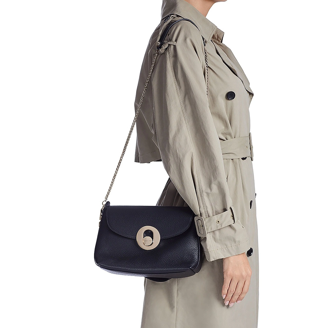 Women Shoulder Bag KARMA BOTTALATO BLACK