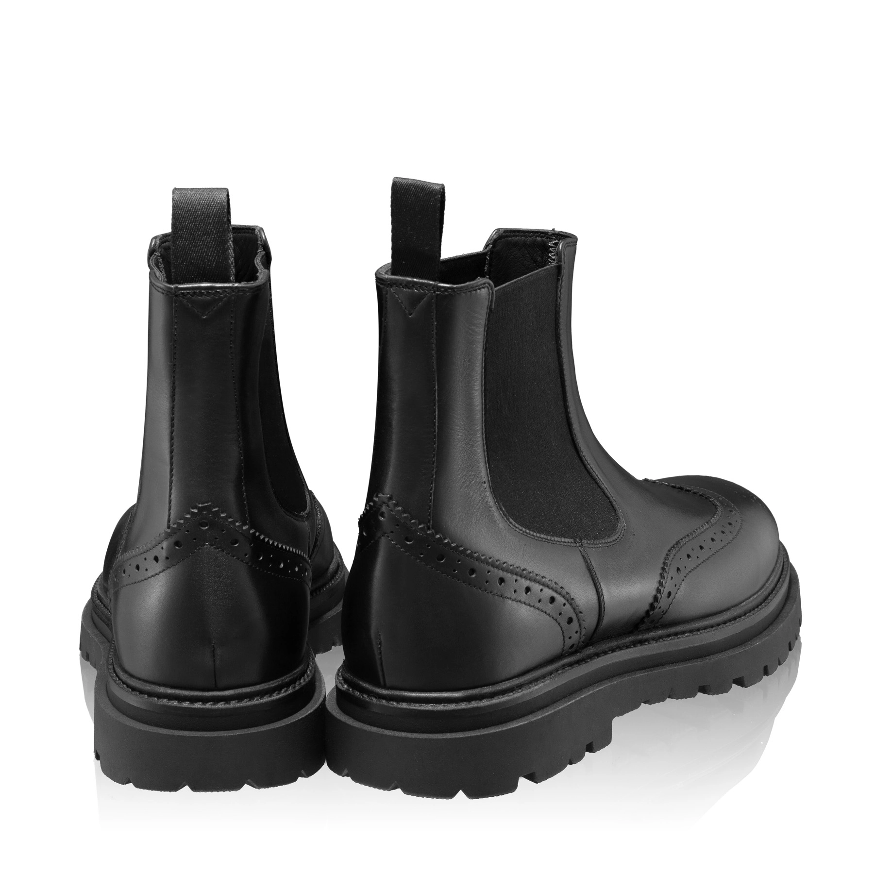 Men Leather Casual Boots 7320 Vitello Black