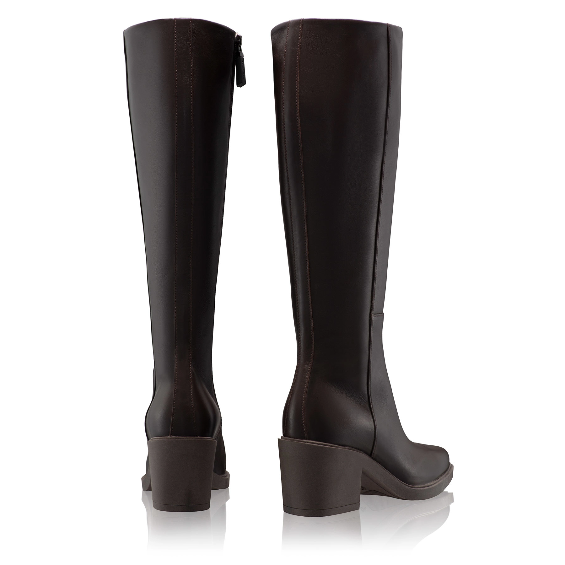 Women Leather Boots 7908 Vitello Brown