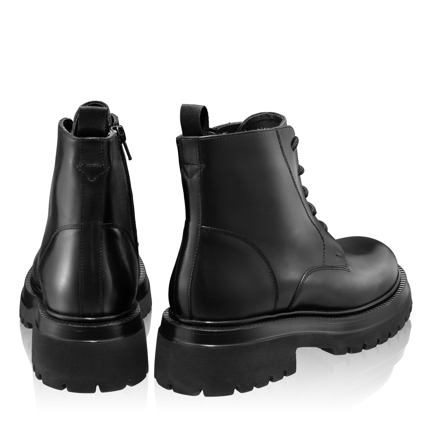Women Leather Boots 7932 Vitello Black