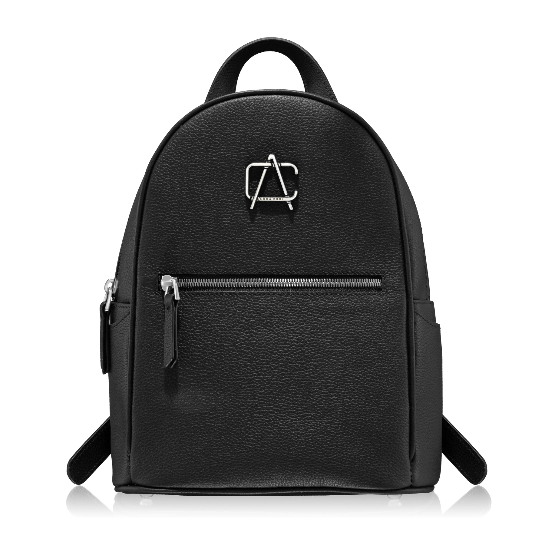 Women Leather backpack BRITNEY 01 BOTTALATO BLACK