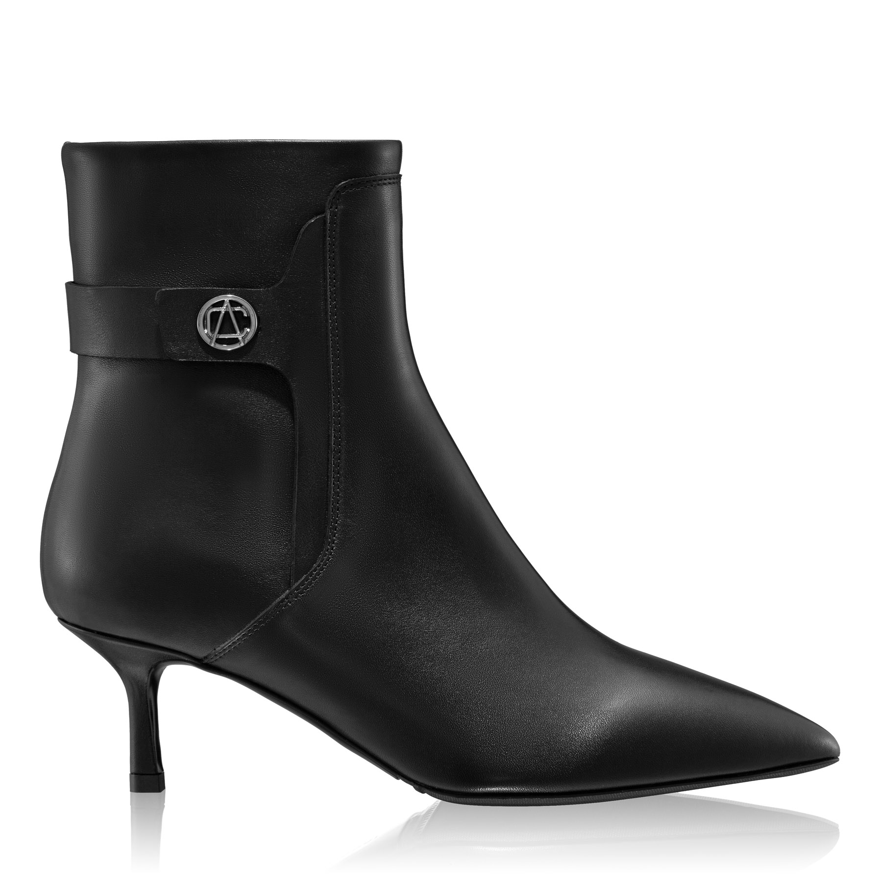 Women's genuine leather ankle boots 8194 Vitello Black