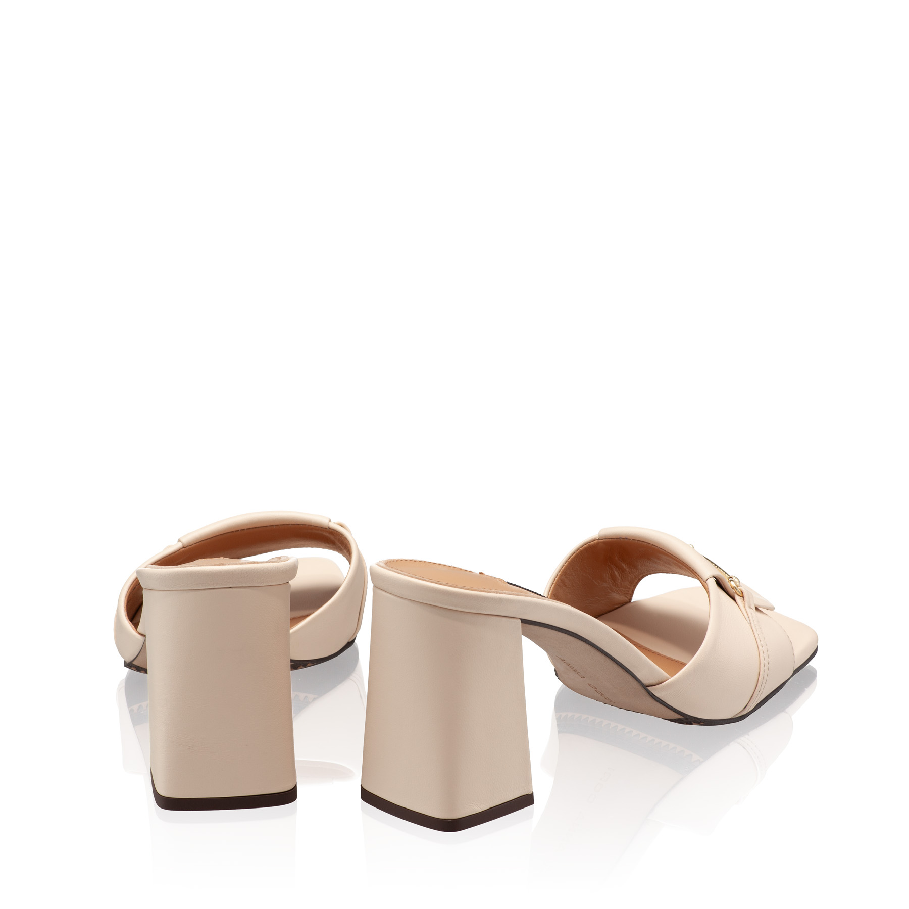 High-heel Leather Mules 7588 Vitello Nude