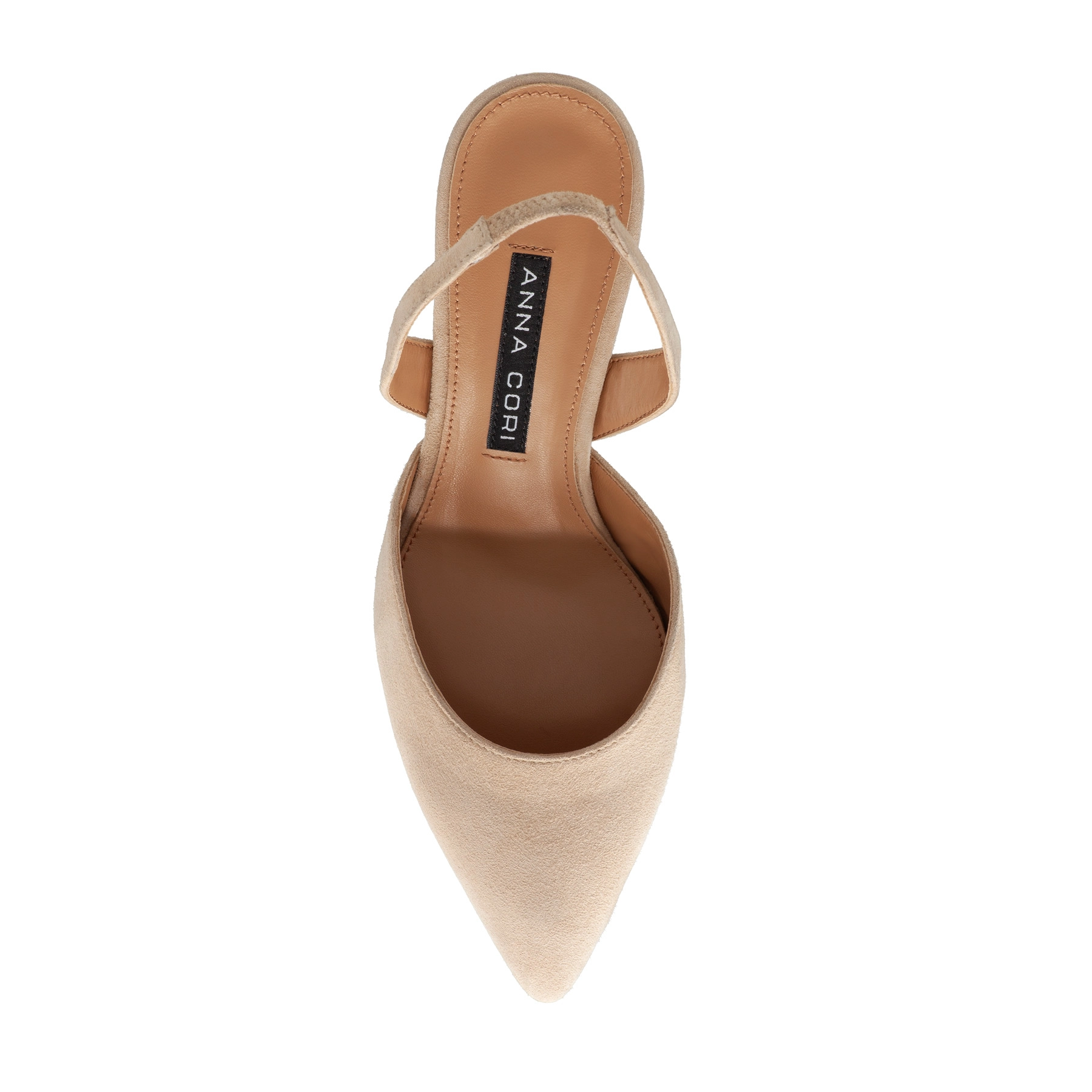 Mid-heel Slingback Pumps 8054 Camoscio Beige