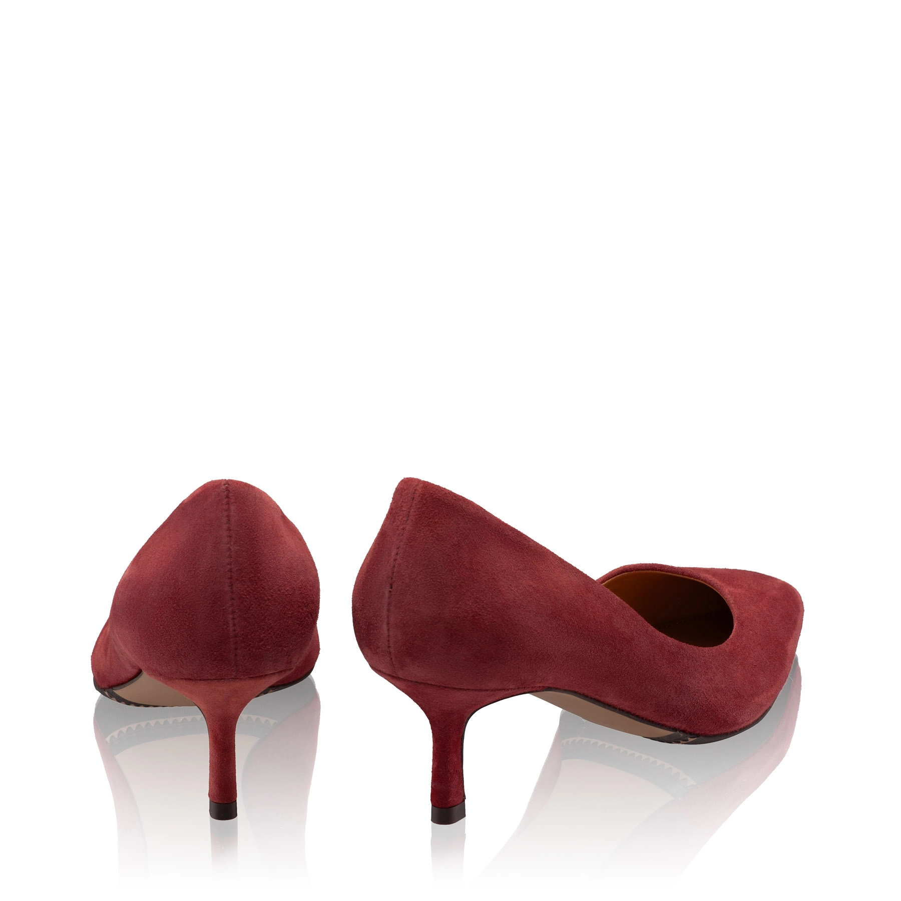 Kitten-heel Suede Pumps 8087 Camoscio Bordo