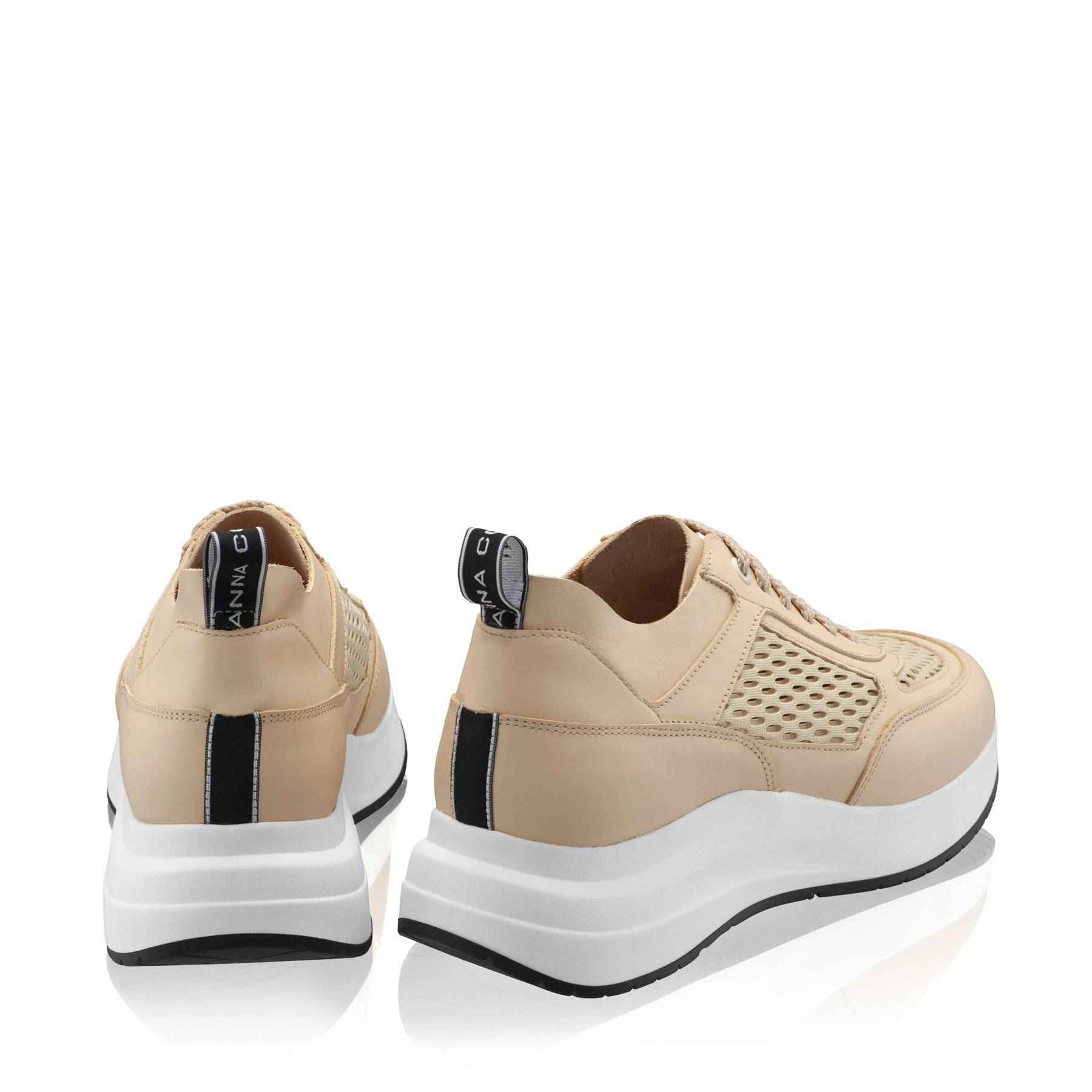 Women sport shoes 8132 Vitello+Beige Mesh