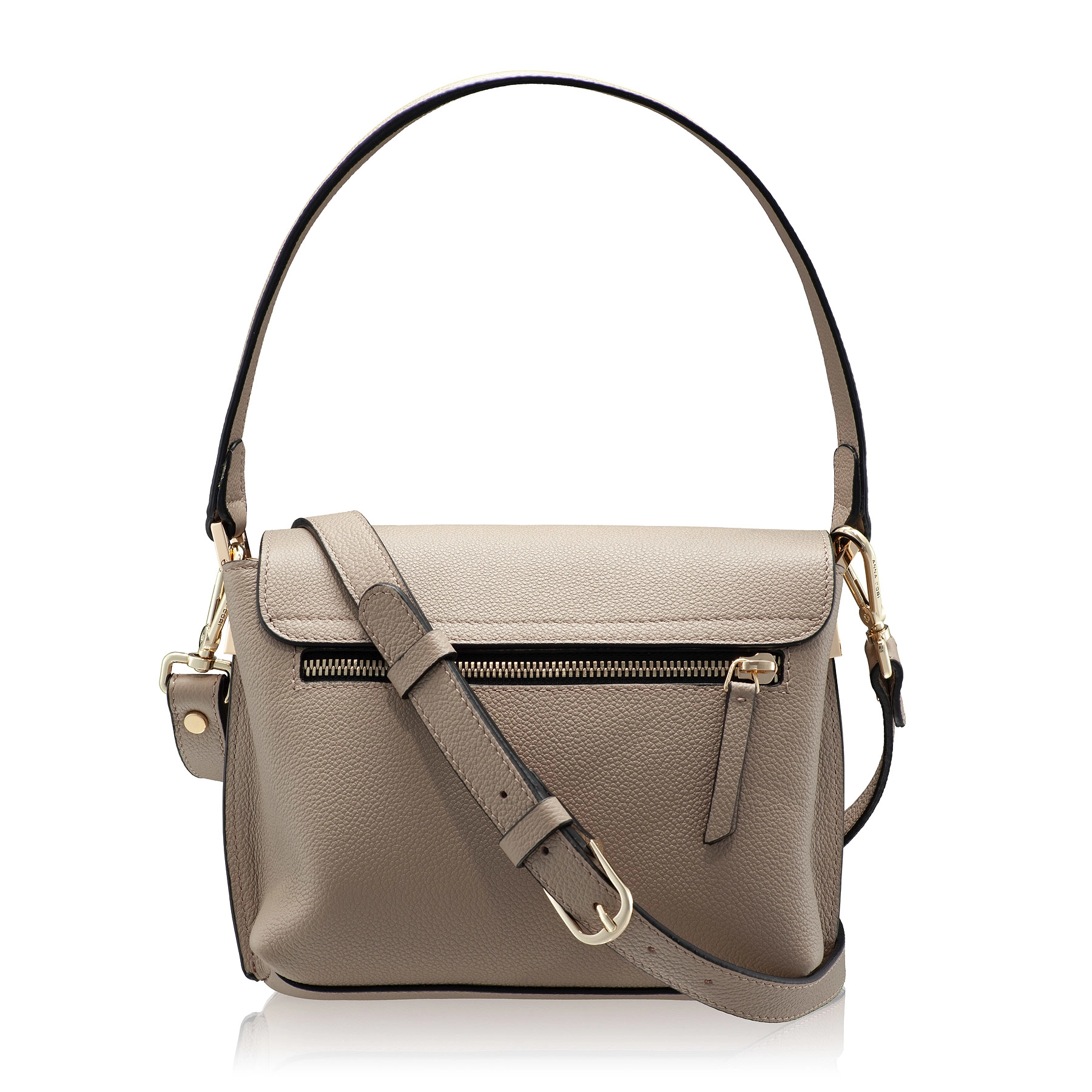 Women Leather Hand Bag FIENE BOTTALATO TAUPE