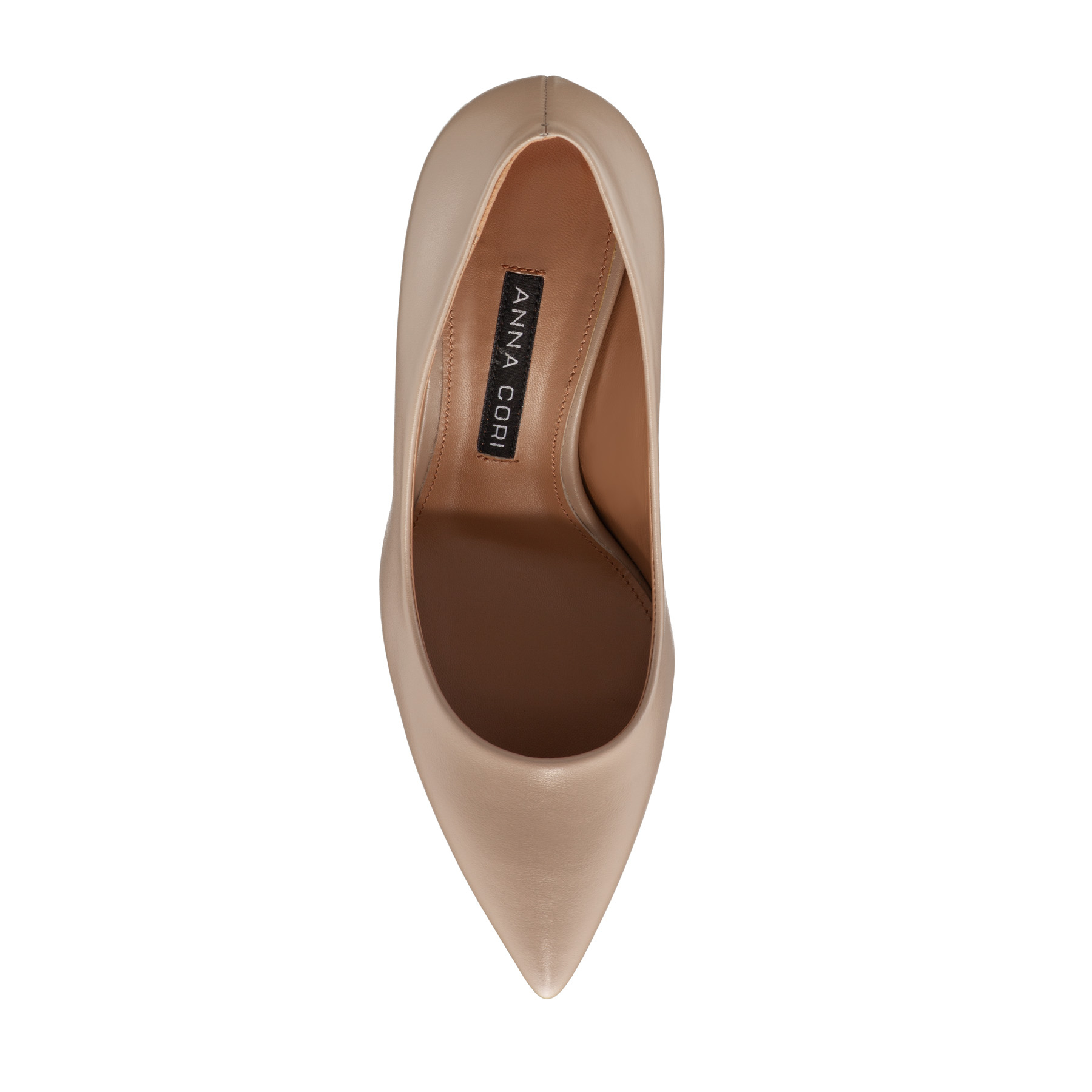 Mid-heel Pointed Toe Pumps 6146 Vitello Beige