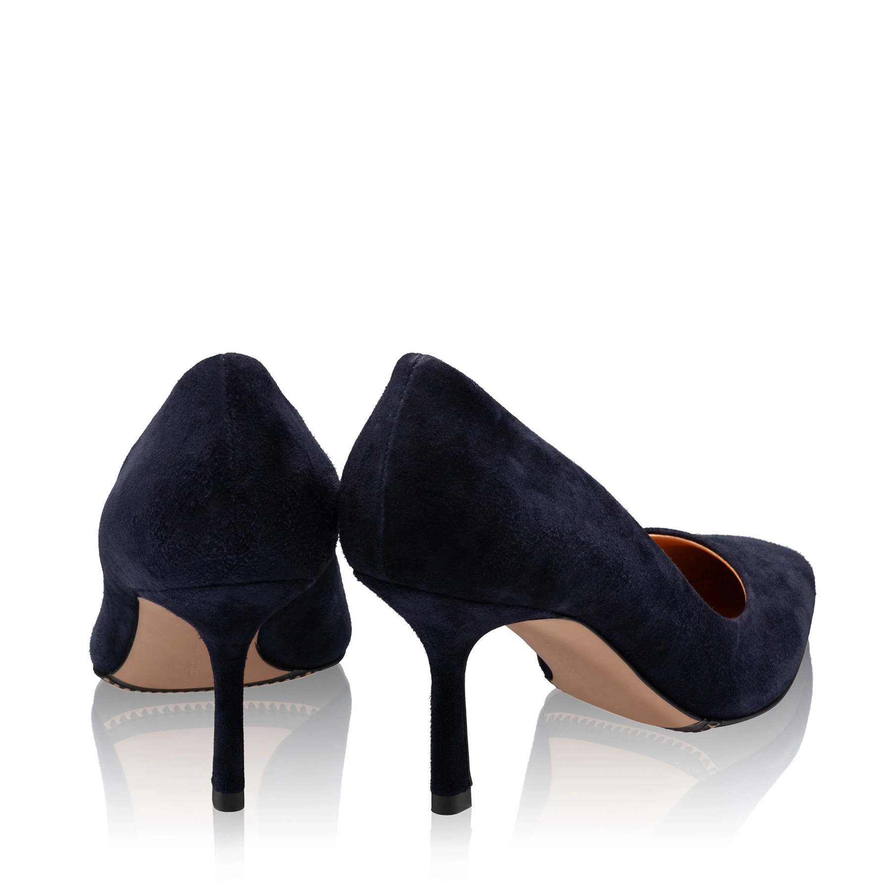 High-heel Pointed Toe Pumps 8026 Camoscio Blue