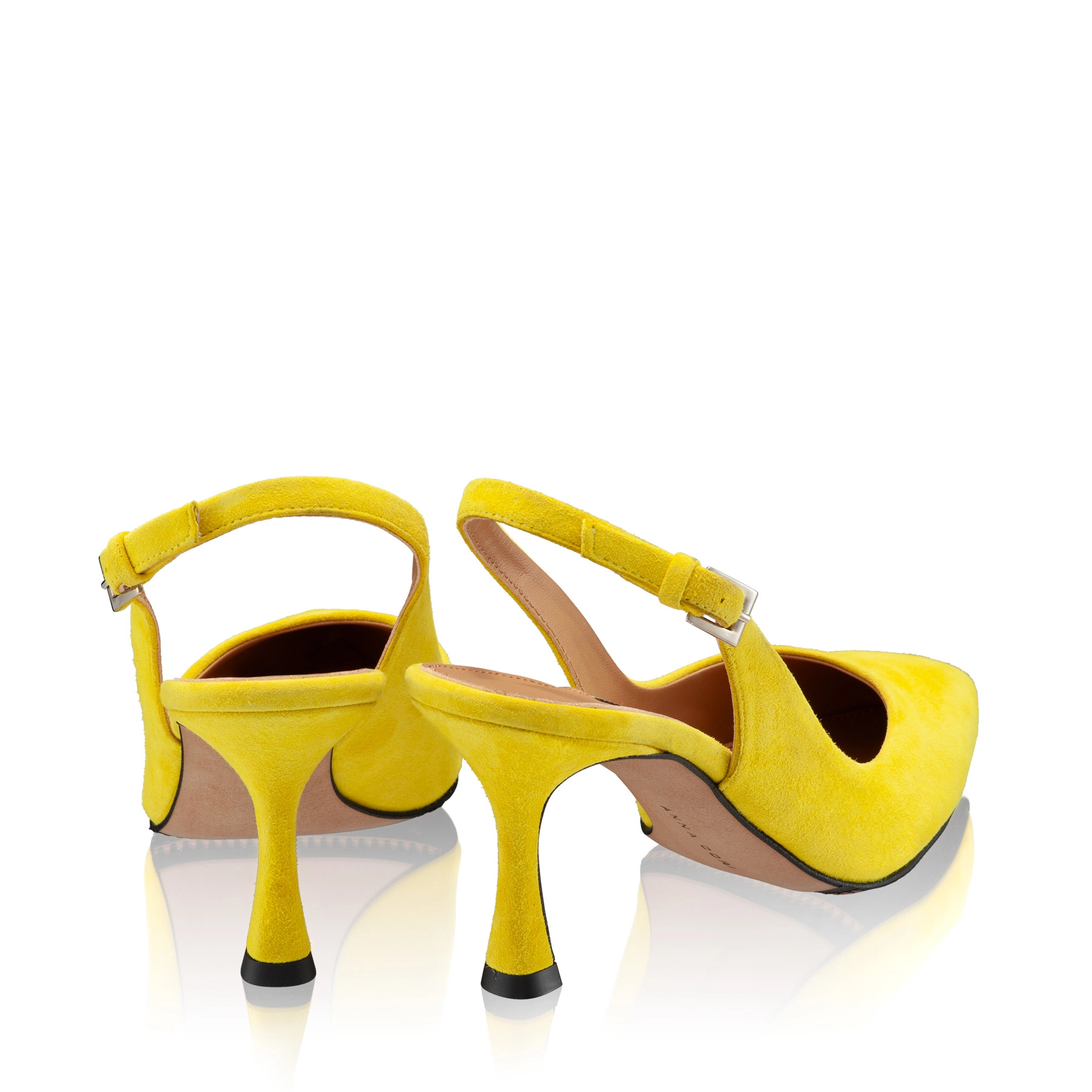 Mid-heel Slingback Pumps 5728 Camoscio Yellow