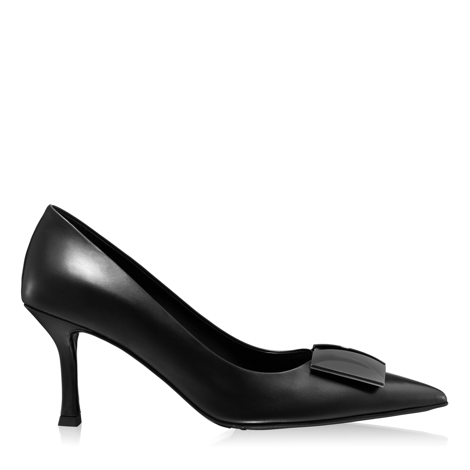 Mid-heel Leather Pumps 6149 Vitello Black