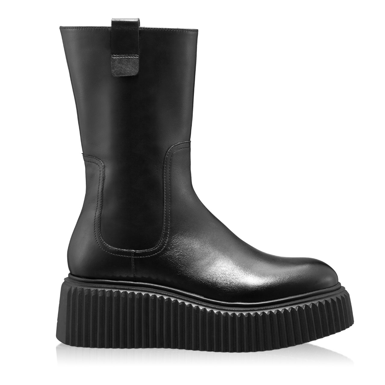 Women Leather Boots 7129 Vitello Black