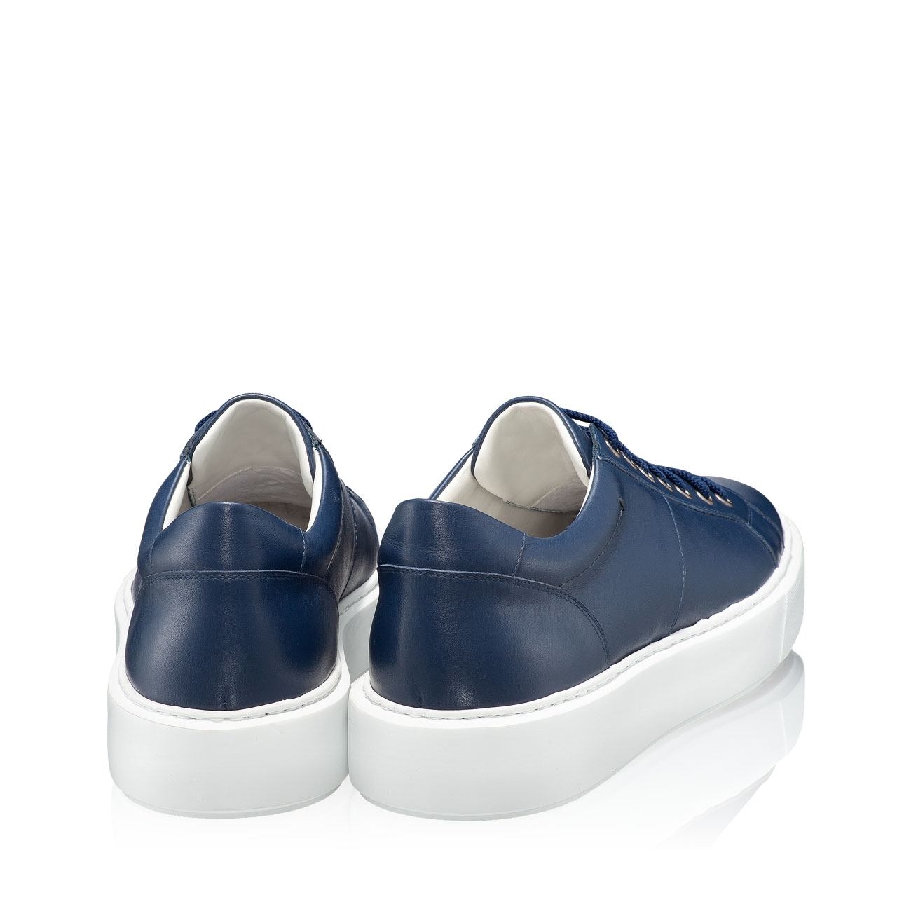 Men genuine leather sports shoes 6897 Vitello Blue