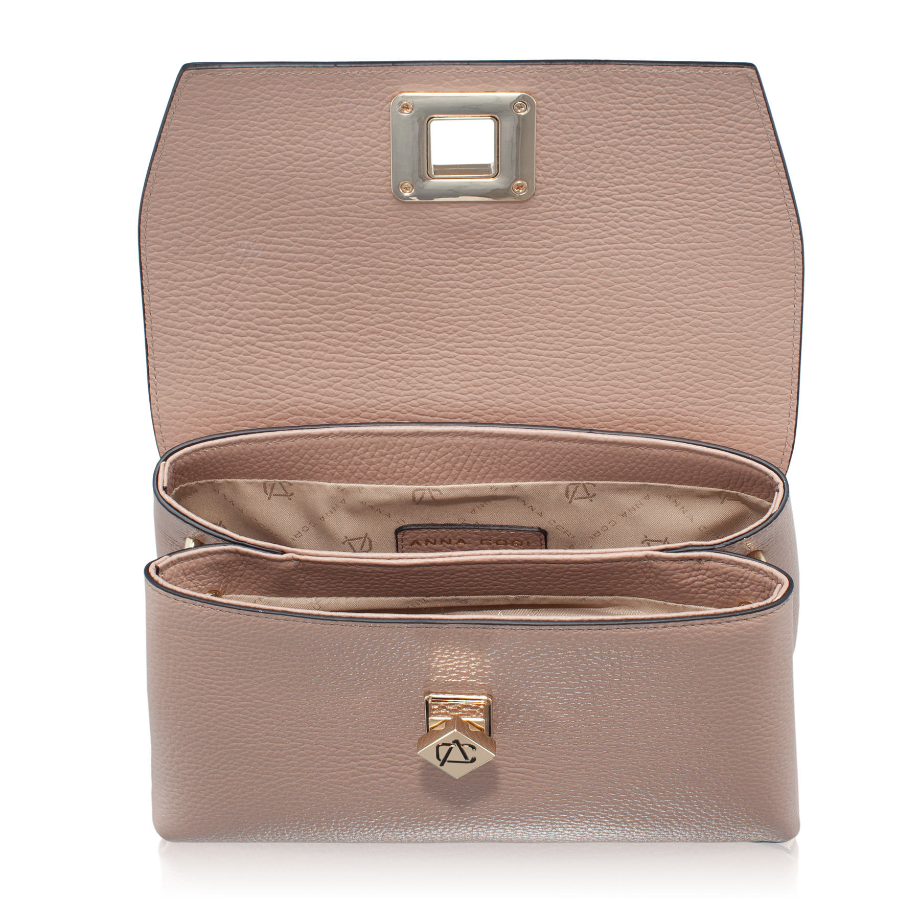 Women Leather Shoulder Bag GENNA 01 BOTTALATO NUDE