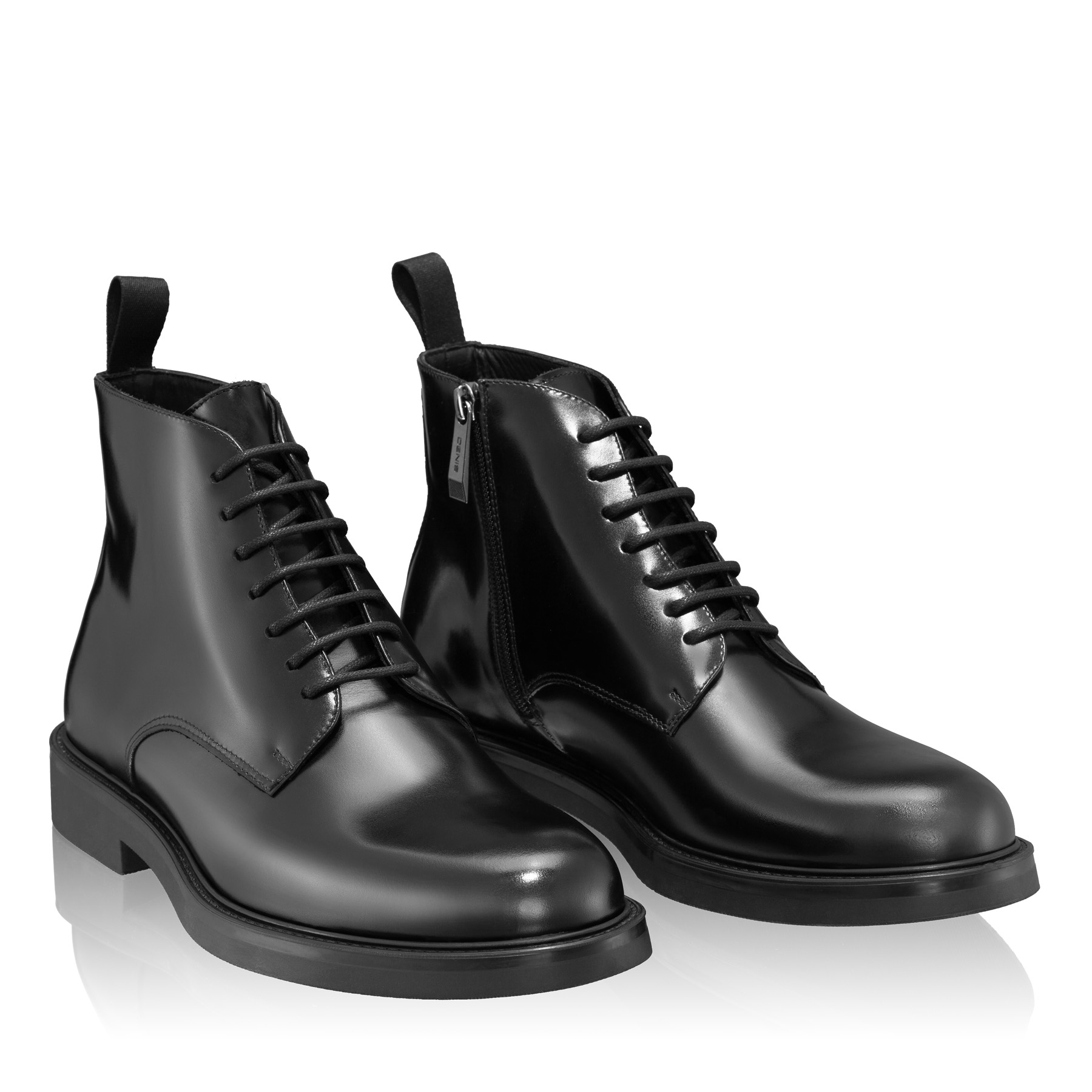Men Leather Casual Boots 7689 Vitello Black