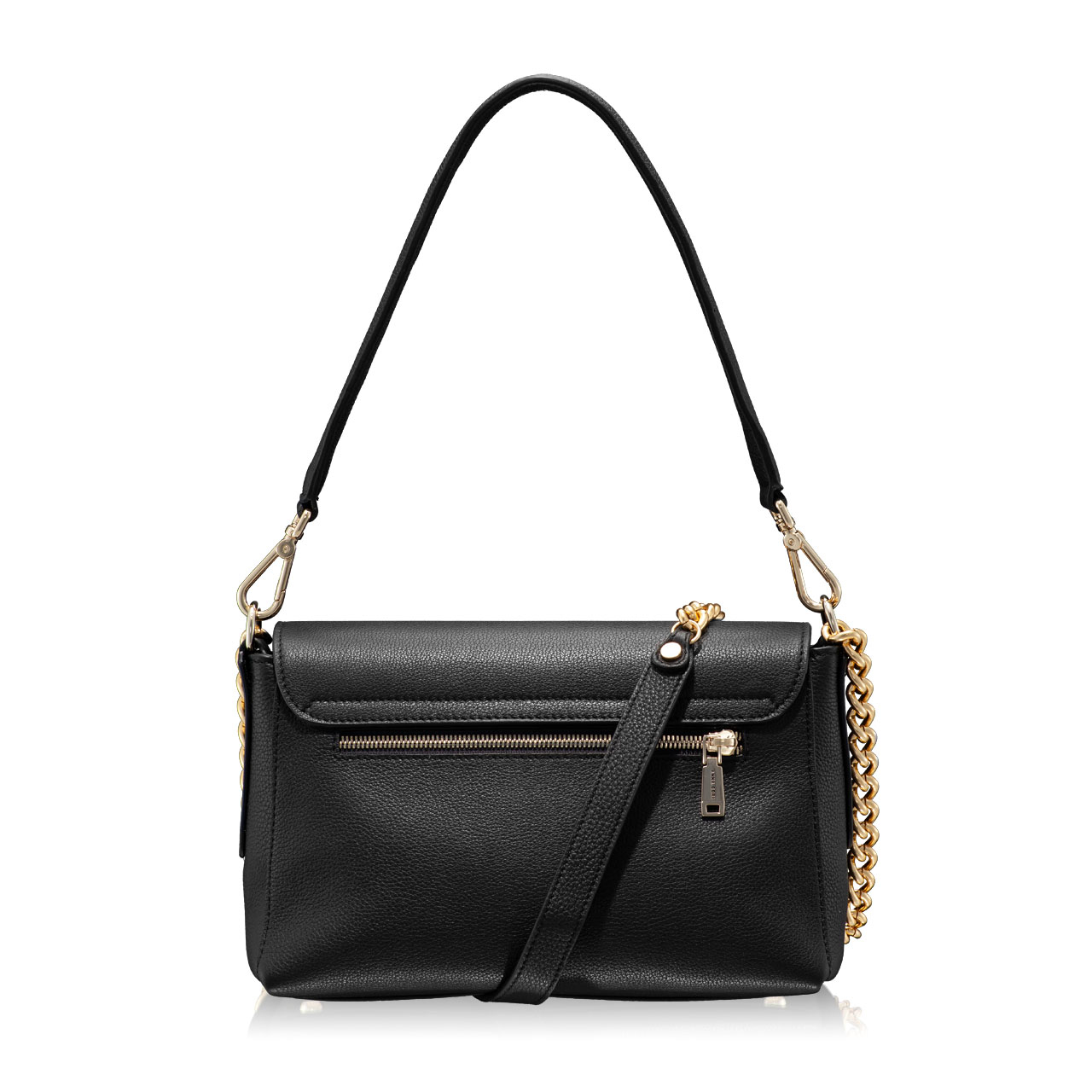 Women Leather Crossbody Bag Tania Bottalato Black