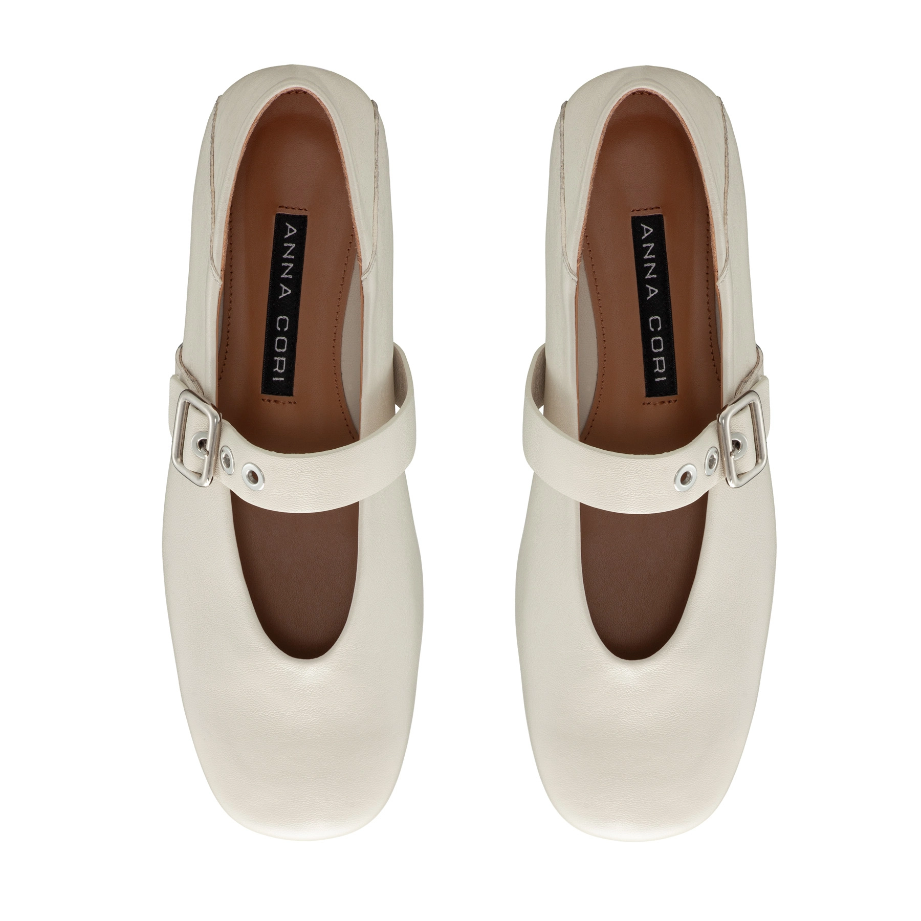Women Ballerina Flats 8093 Vitello Panna