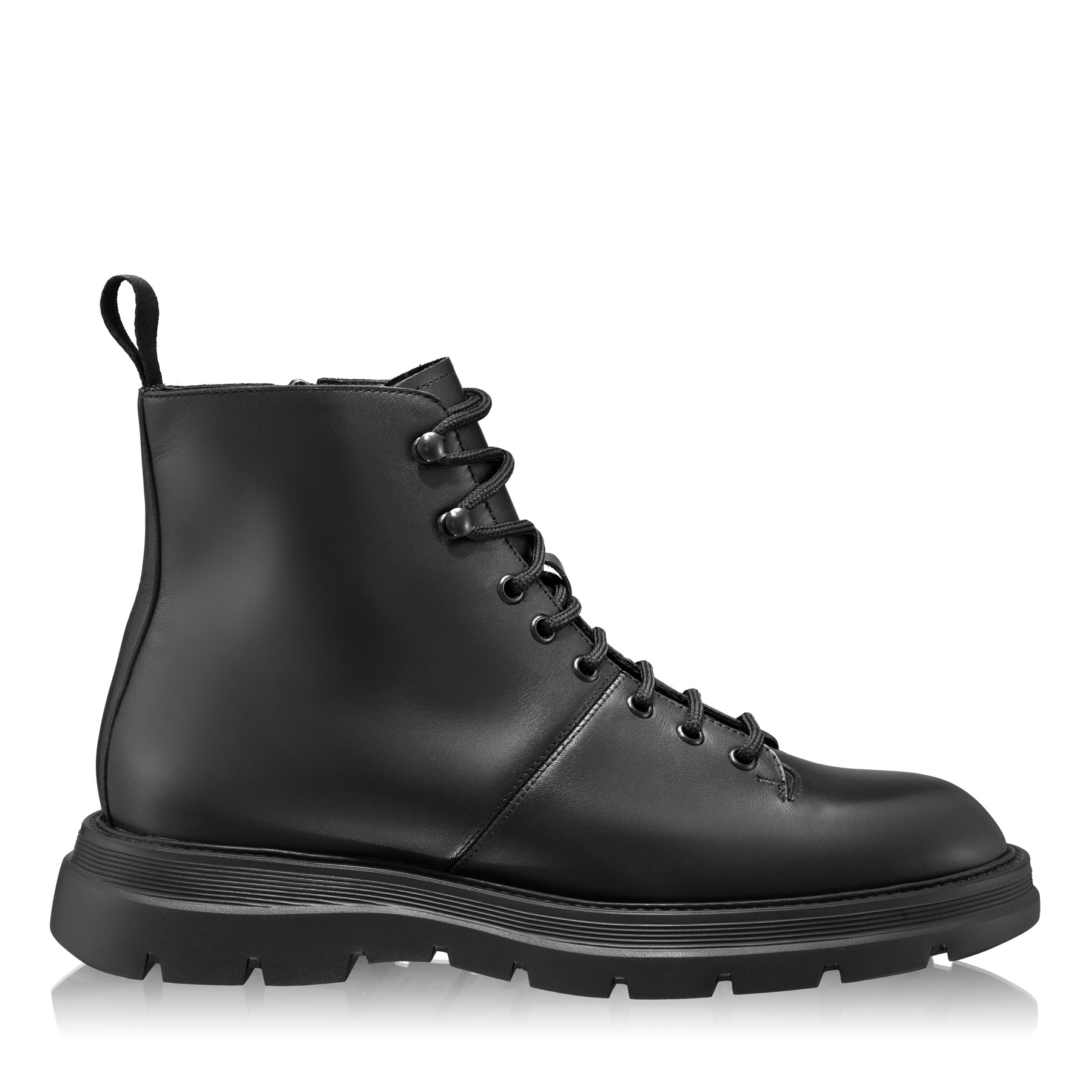 Men Leather Casual Boots 7694 Vitello Black