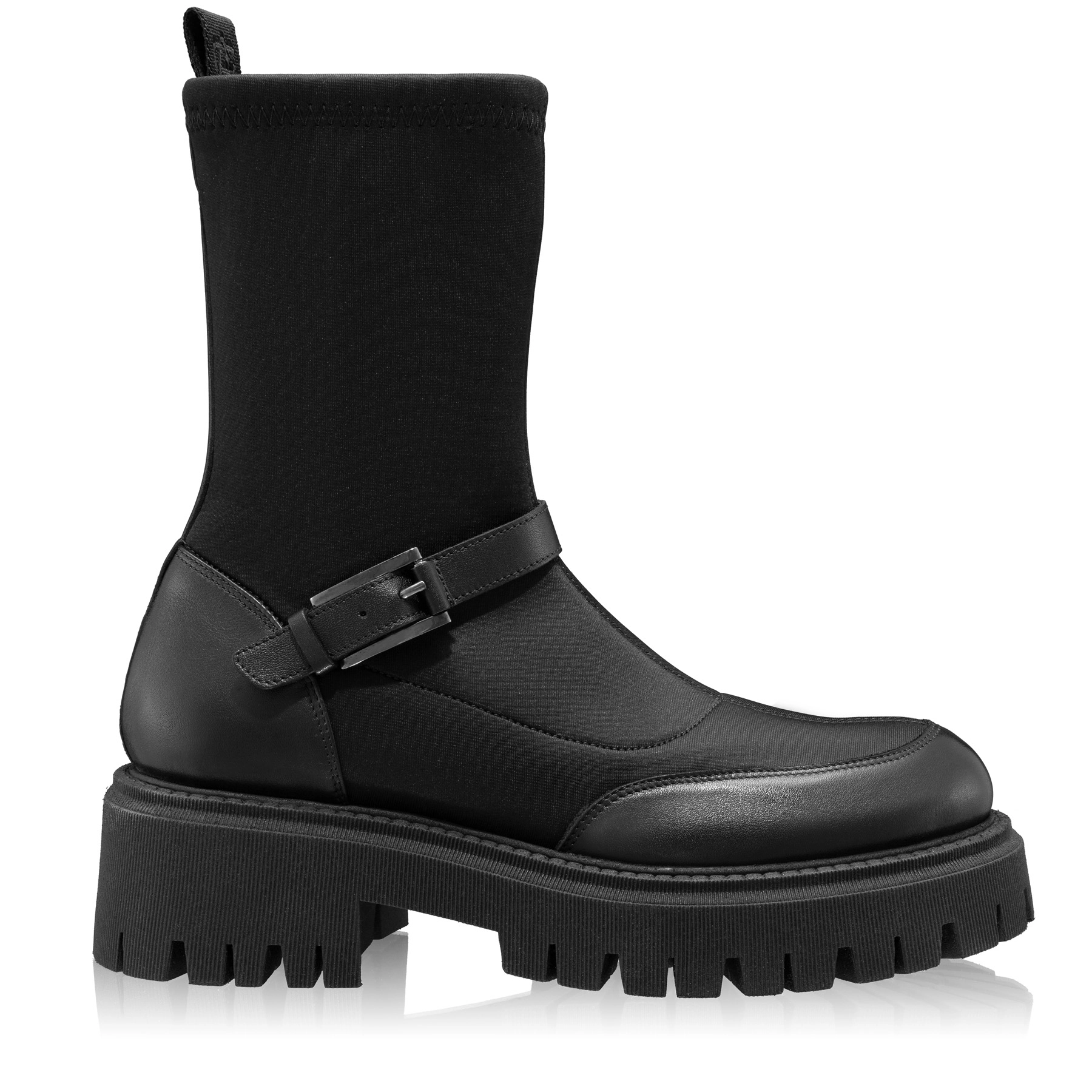 Women Ankle-Boots 7988 Vitello + Stretch Black