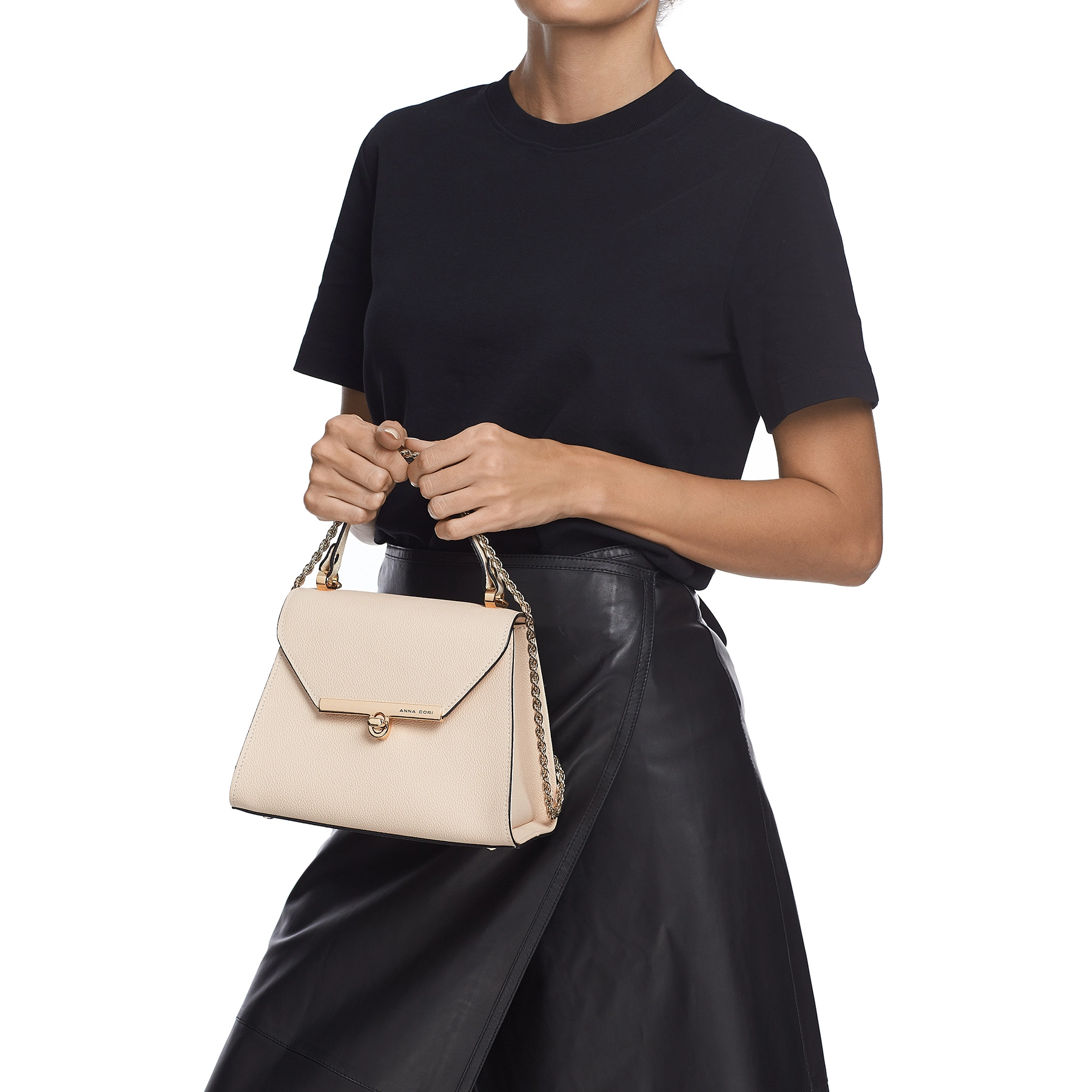 Women Leather Handbag MARY 01 VIT STAMP PANNA
