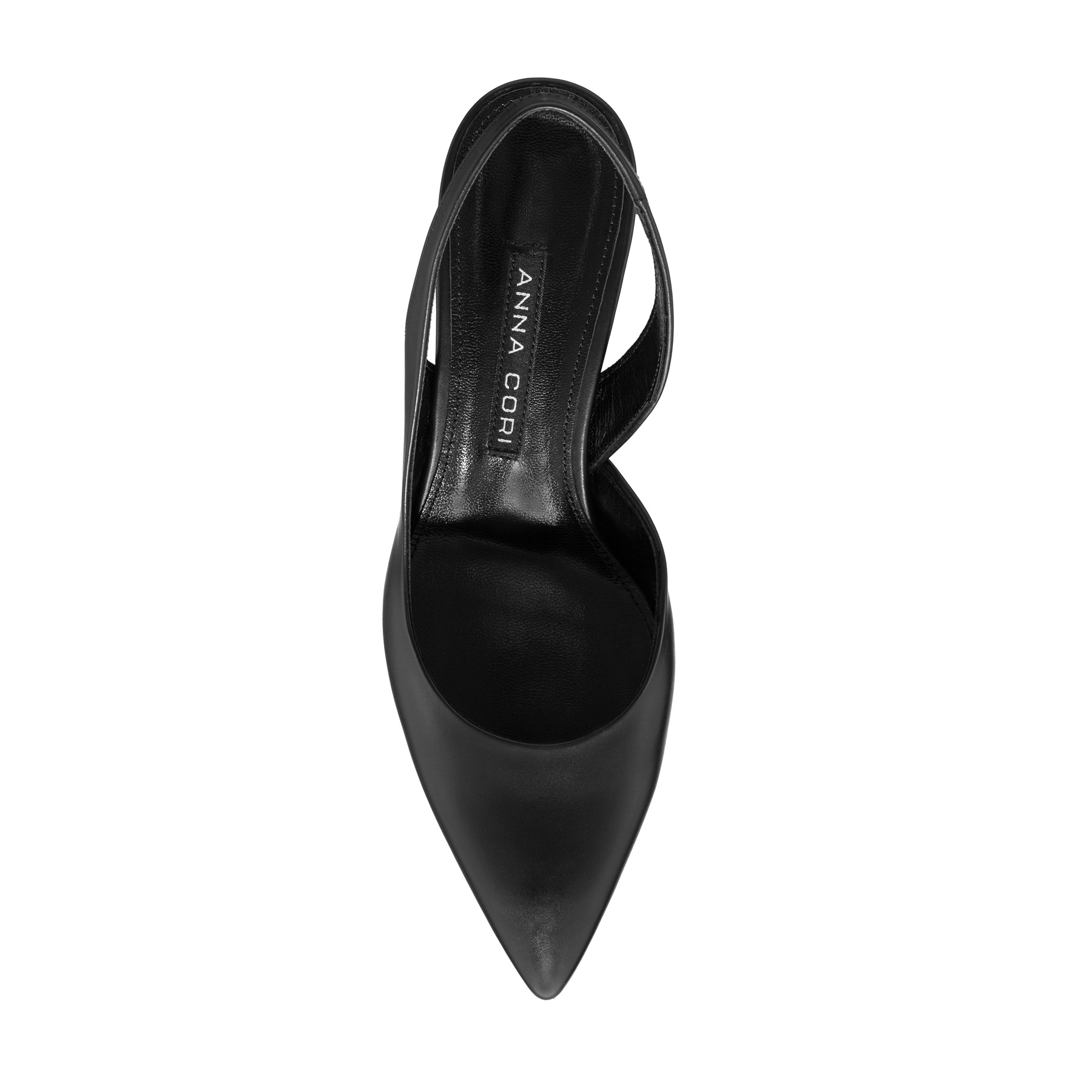 Mid-heel Slingback Pumps 8064 Vitello Negru