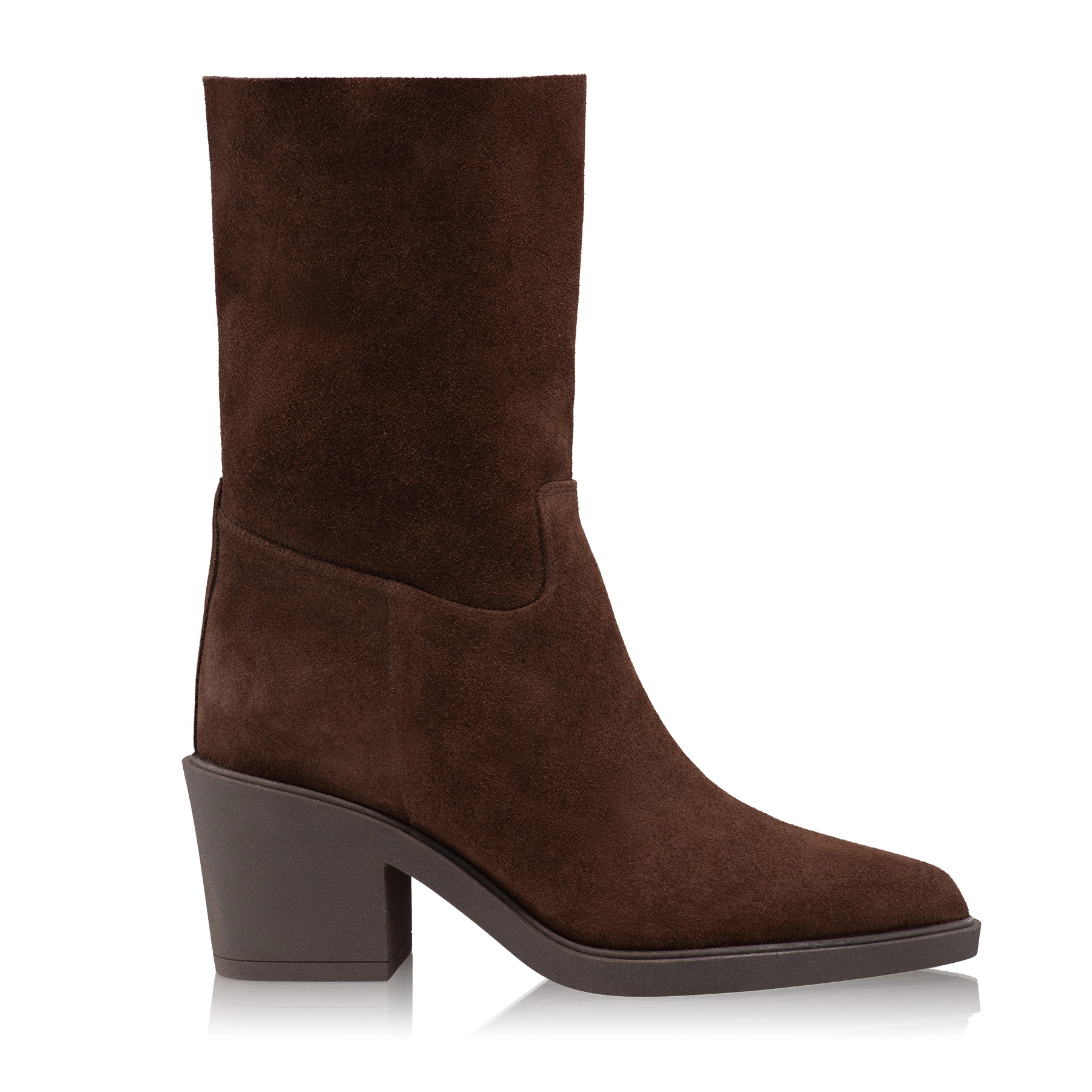 Women Suede Leather Boots 7950 Crosta Brown