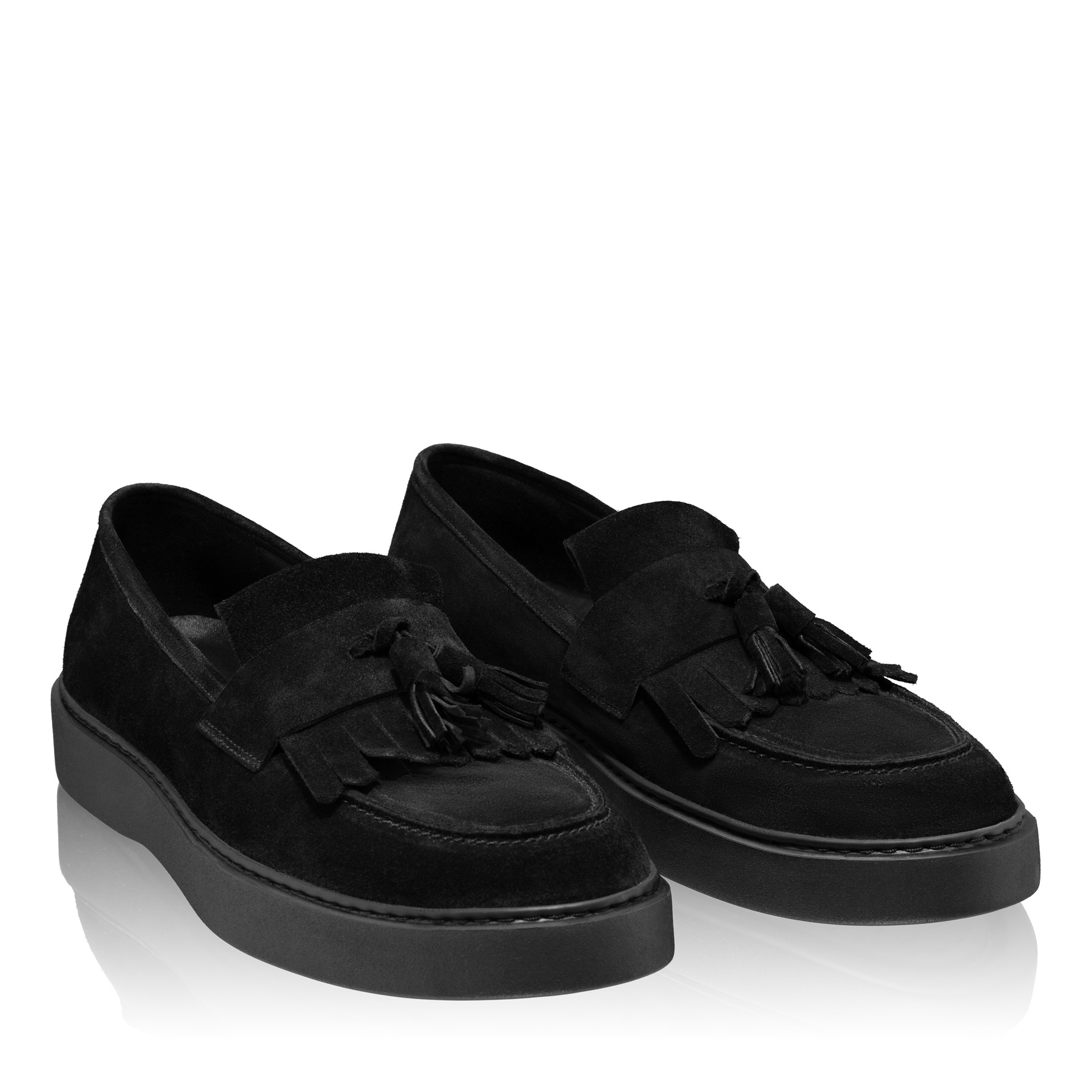 Men Genuine Leather Loafers 7685 Crosta Black