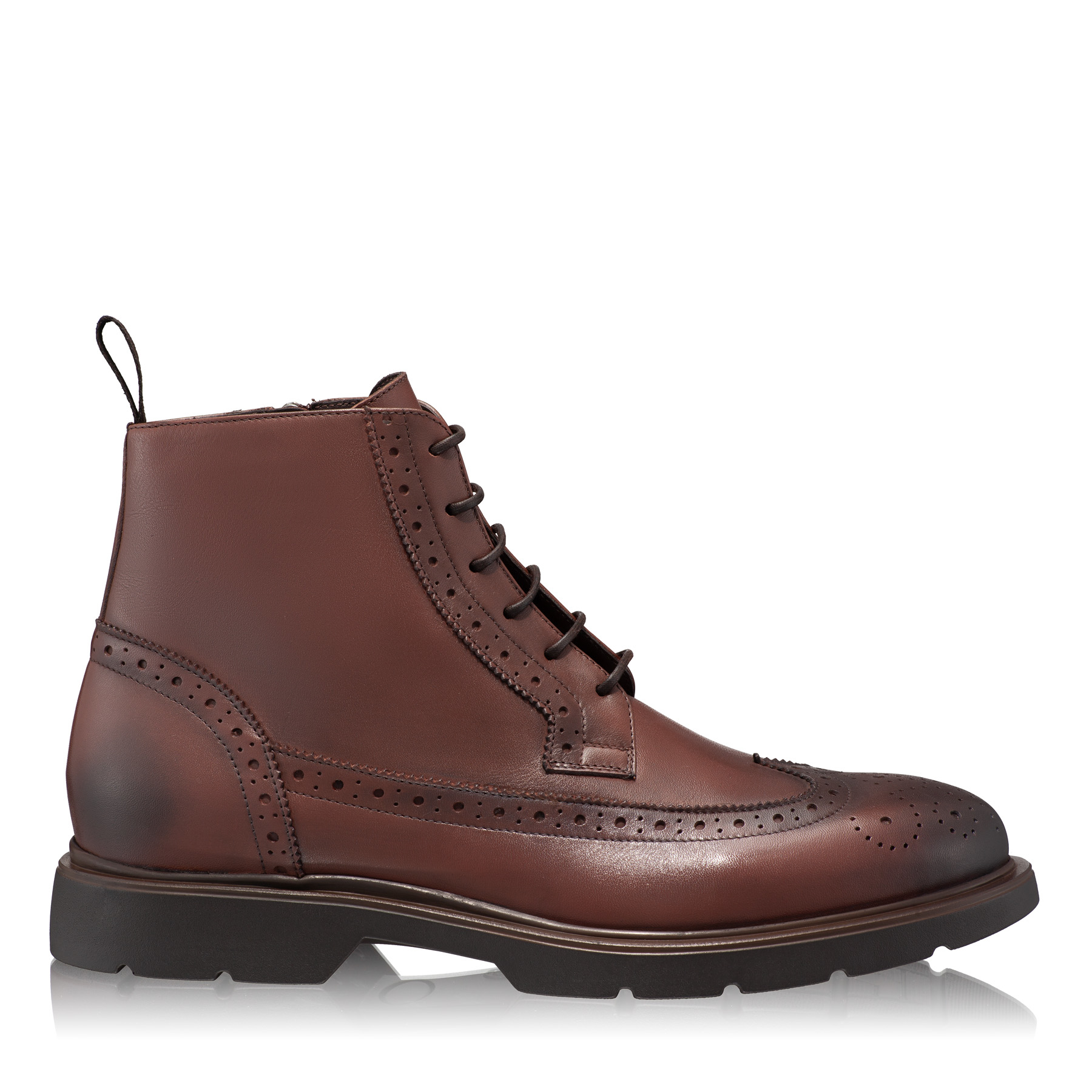 Men leather boots 6925 Vitello Brown