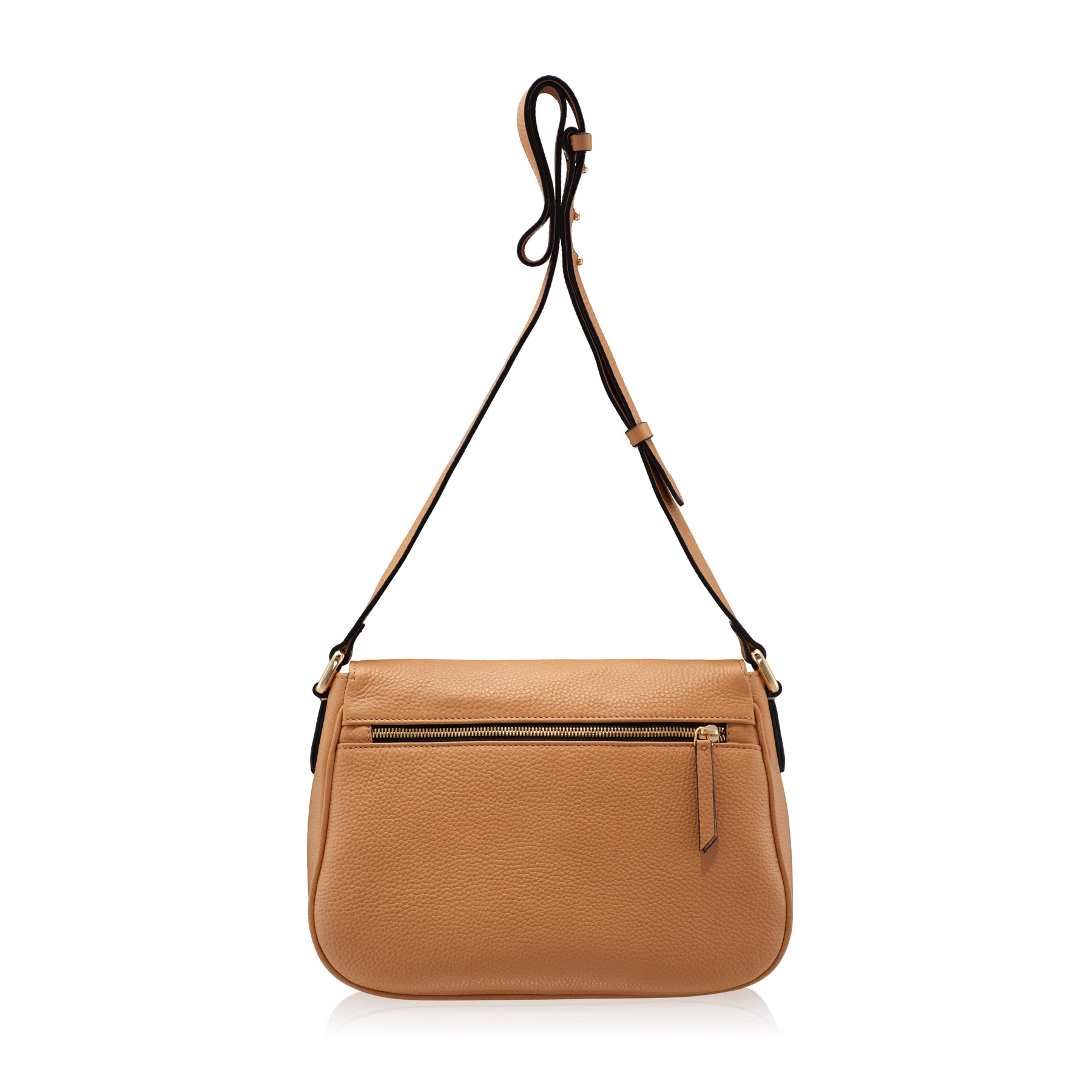Women Leather Shoulder Bag DELICE BOTTALATO CAMEL