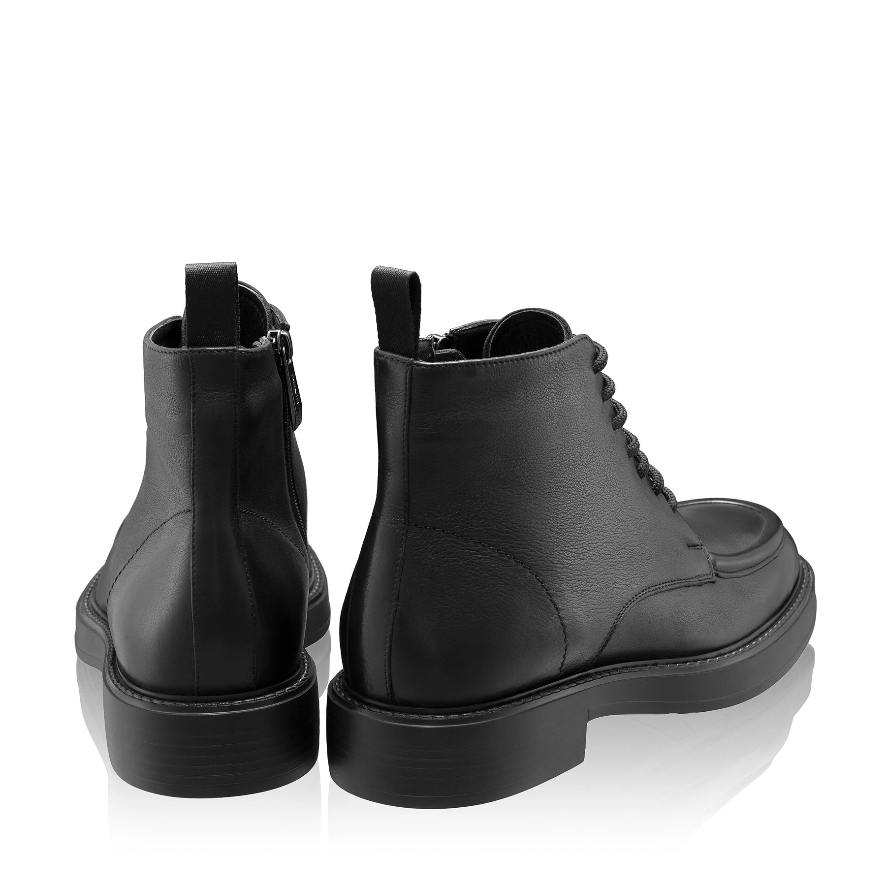 Men Genuine Leather Boots 7677 Vitello Black