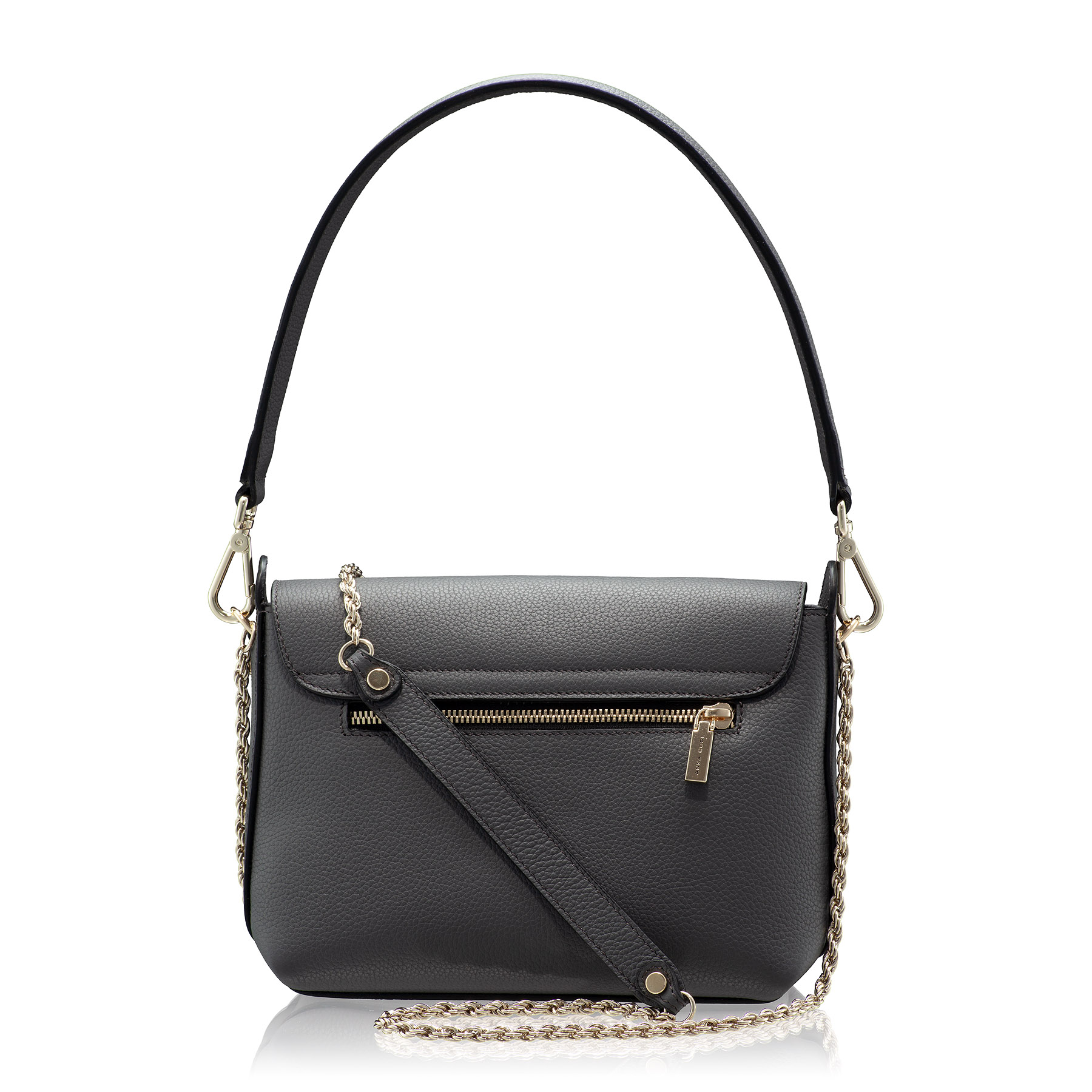 Women Leather Shoulder Bag KARMA BOTTALATO GRI