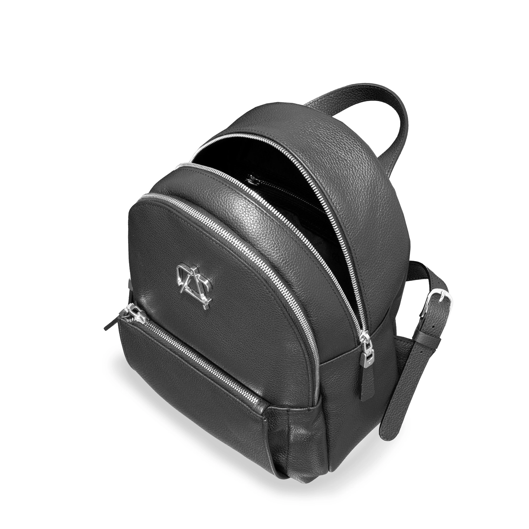 Women Leather Backpack ZINA BOTTALATO BLACK