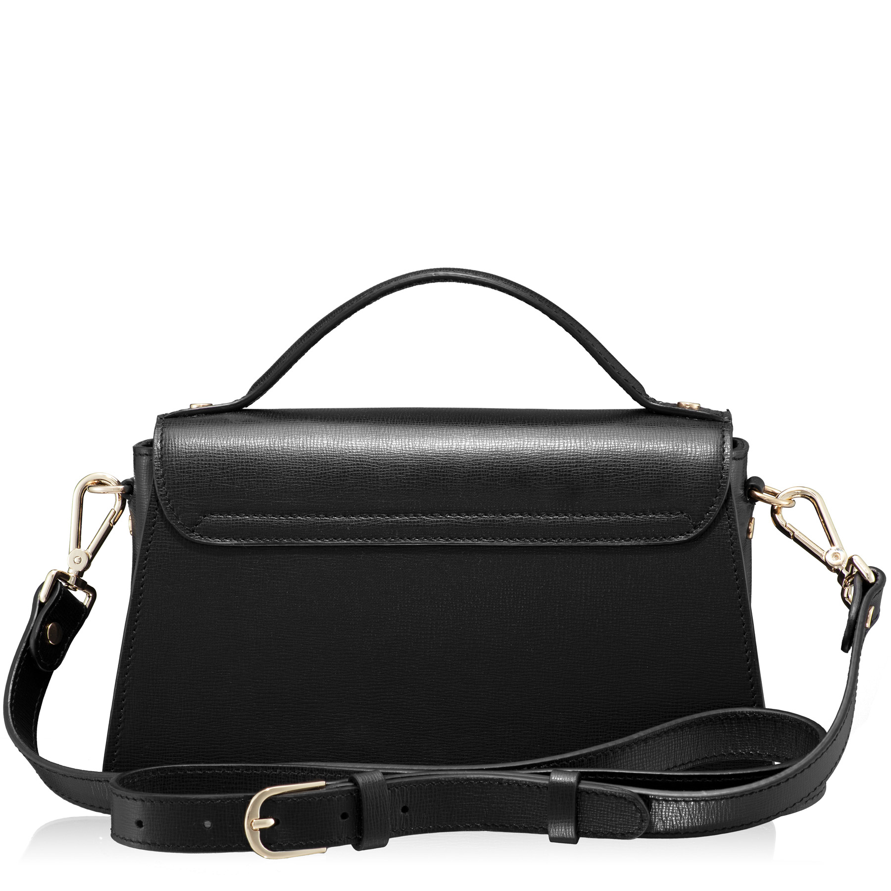 Women Leather Hand Bag CASEY 02 VITELLO STAMP BLACK