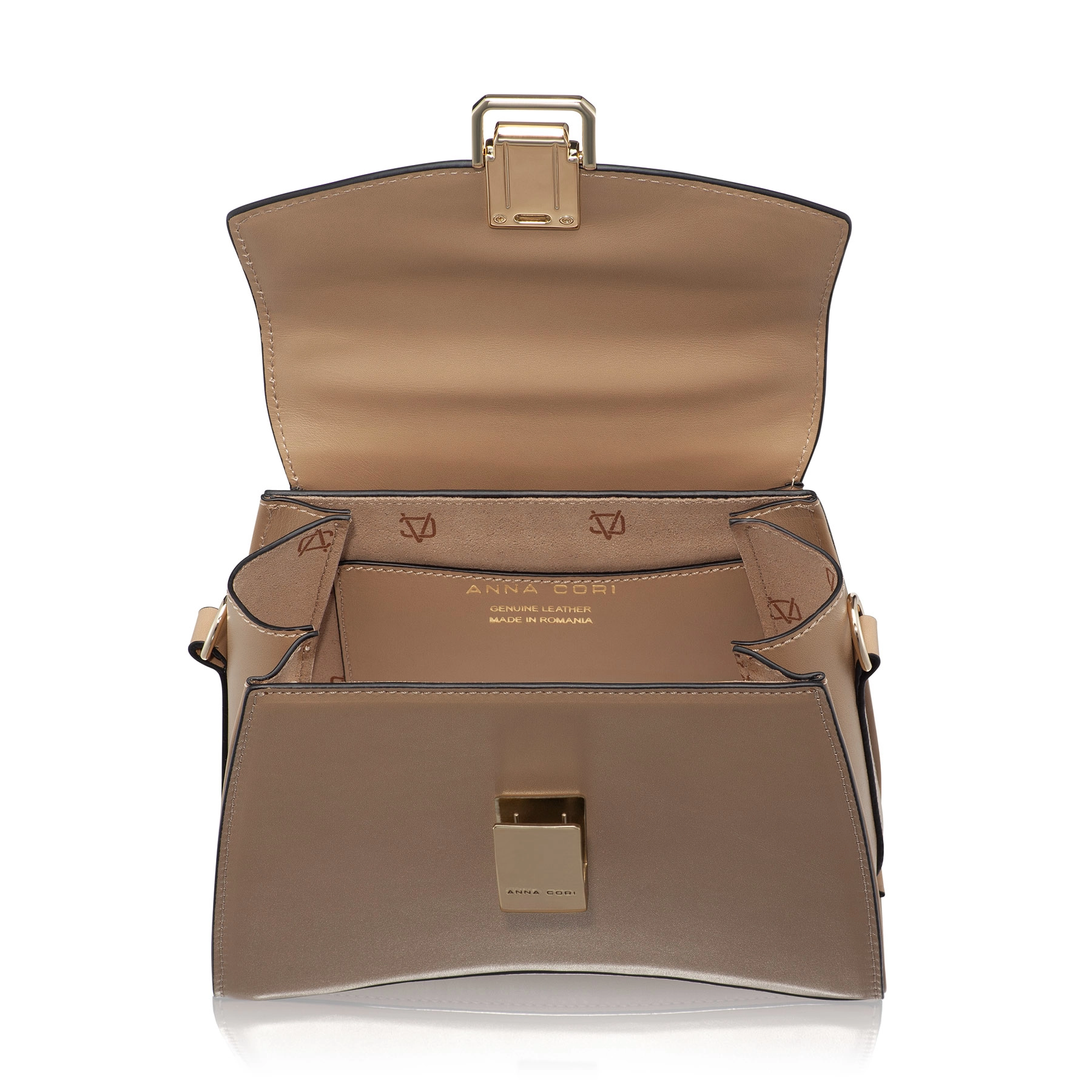 Women Leather HandbagCERISE 01 VITELLO TAUPE