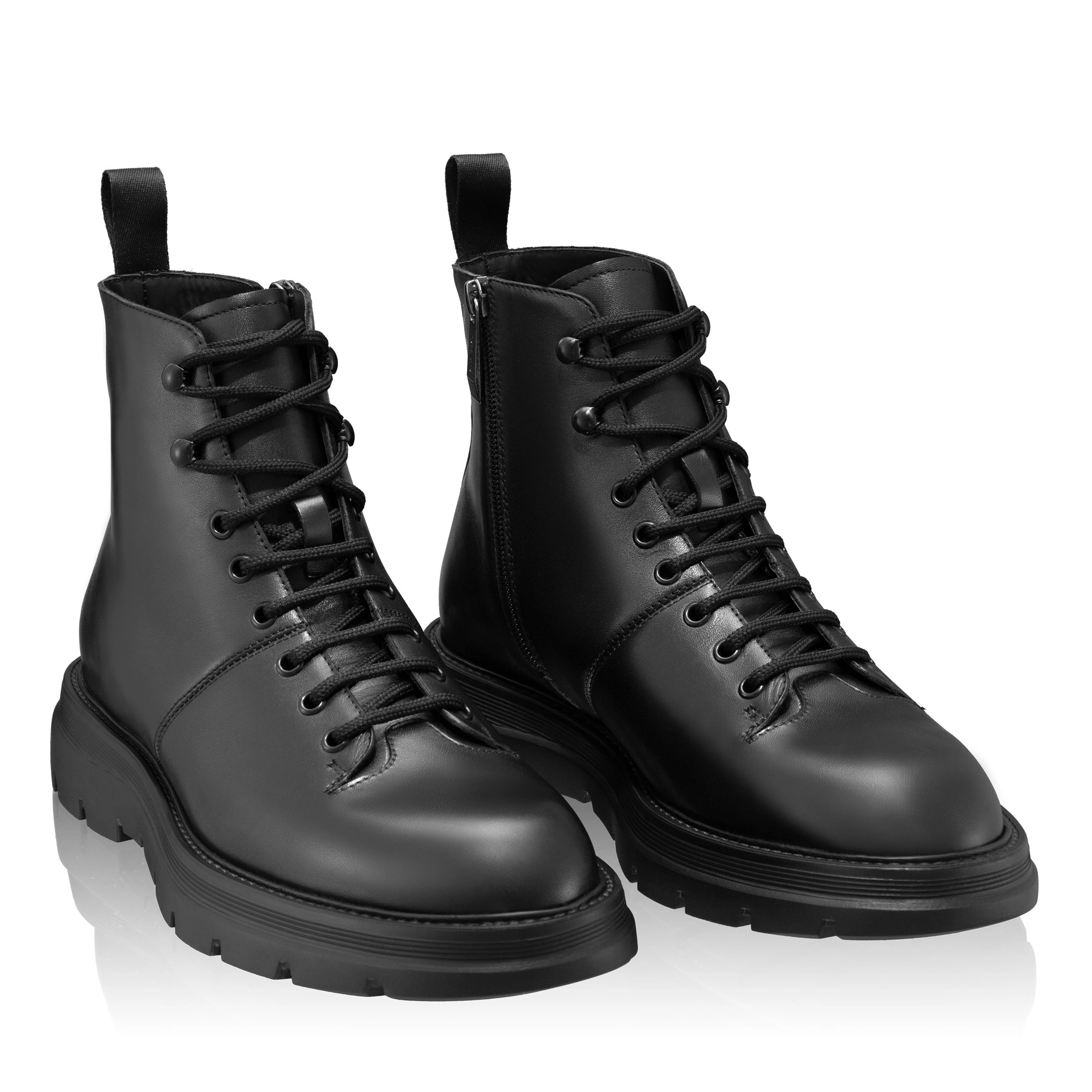 Men Leather Casual Boots 7694 Vitello Black
