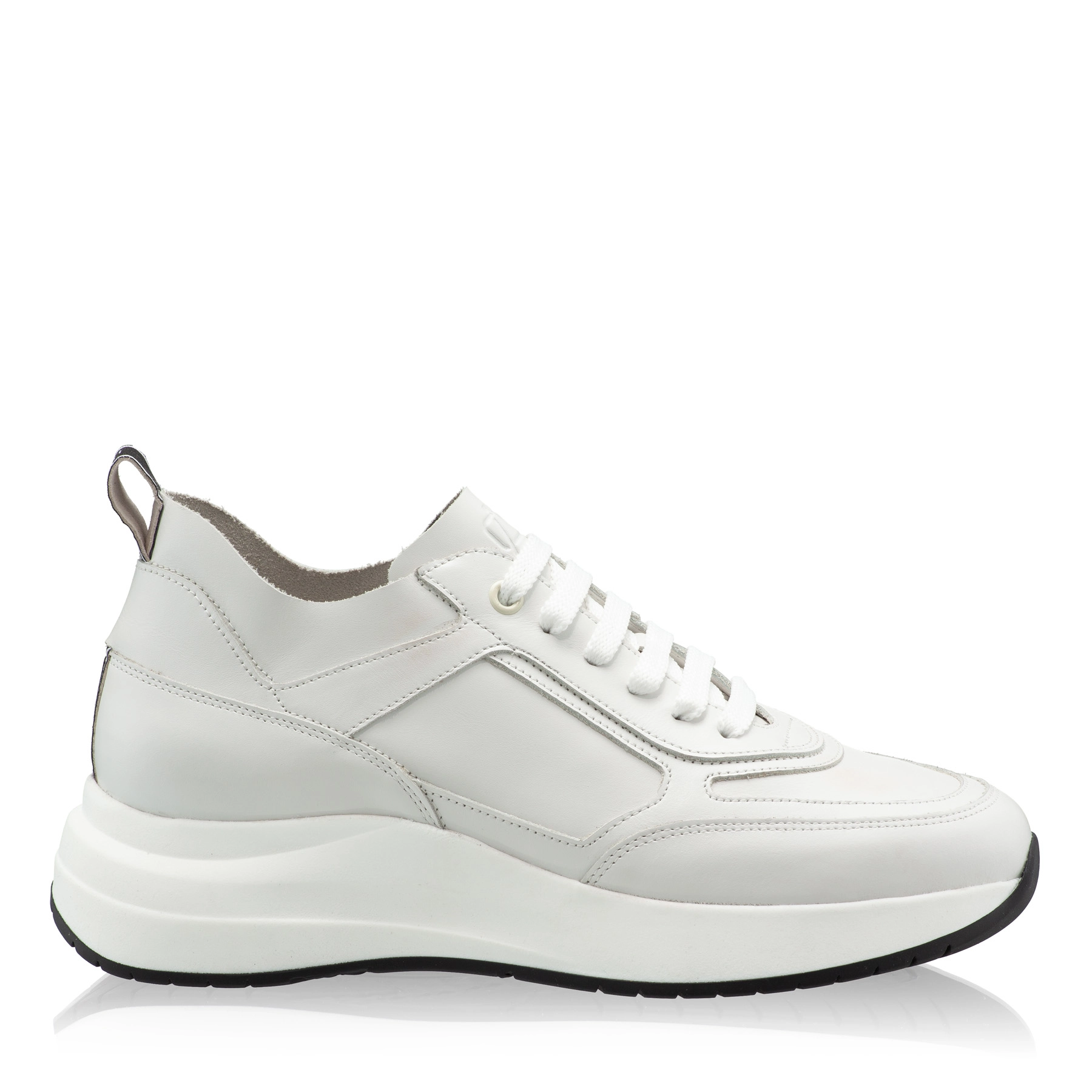 Women leather sport shoes 8072 Vitello Panna