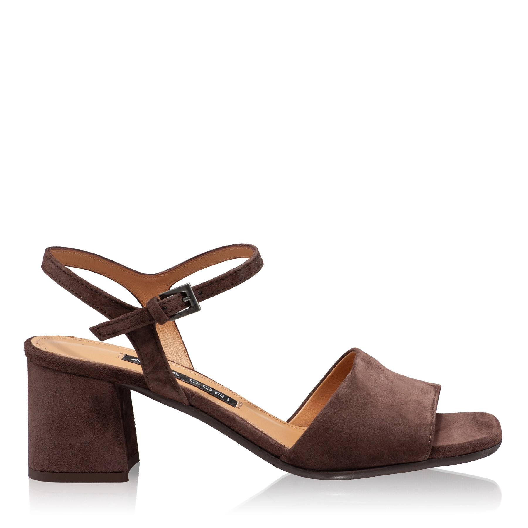 Women Leather Sandals 8042 Camoscio Maro