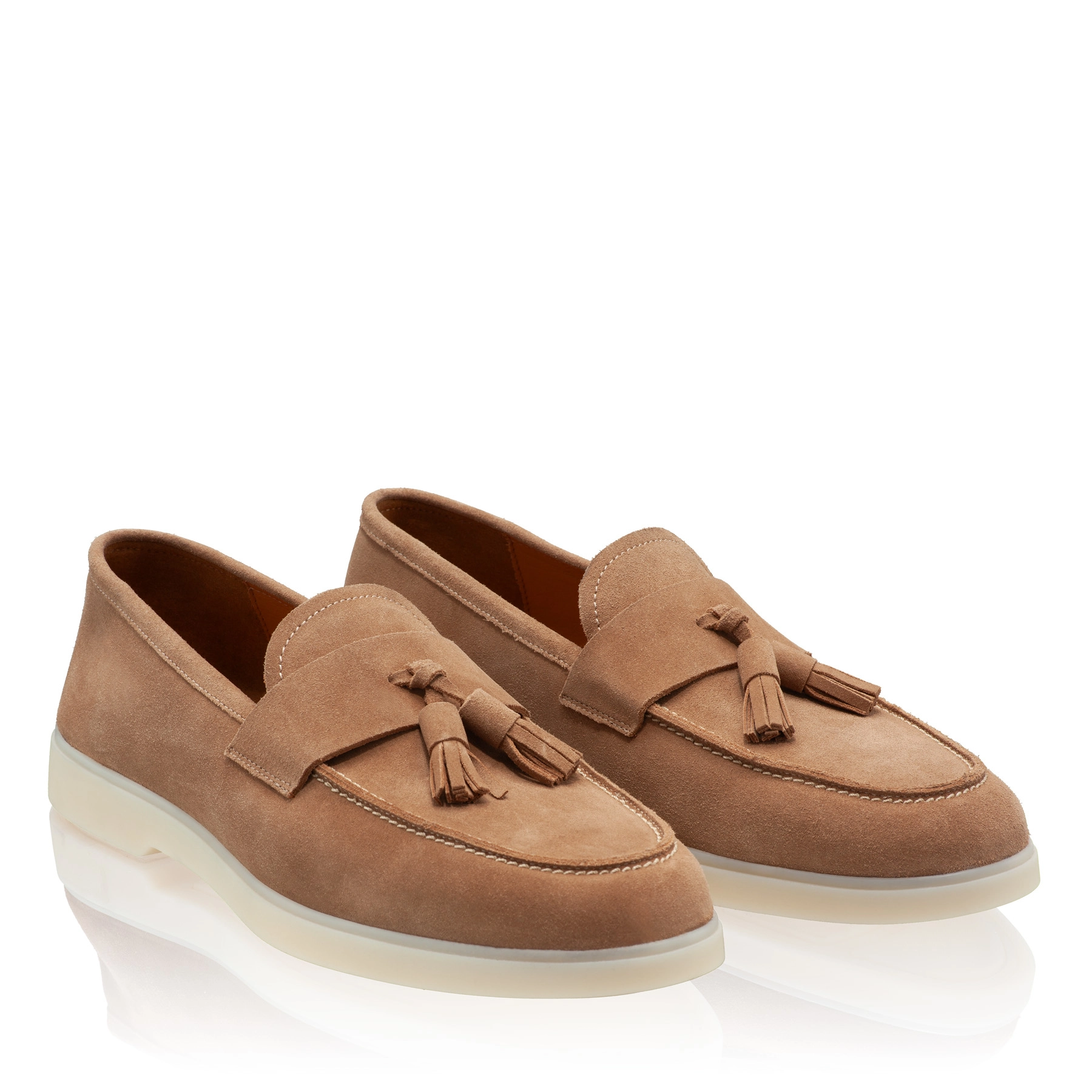 Men Suede Leather Loafers 7628 Crosta Camel