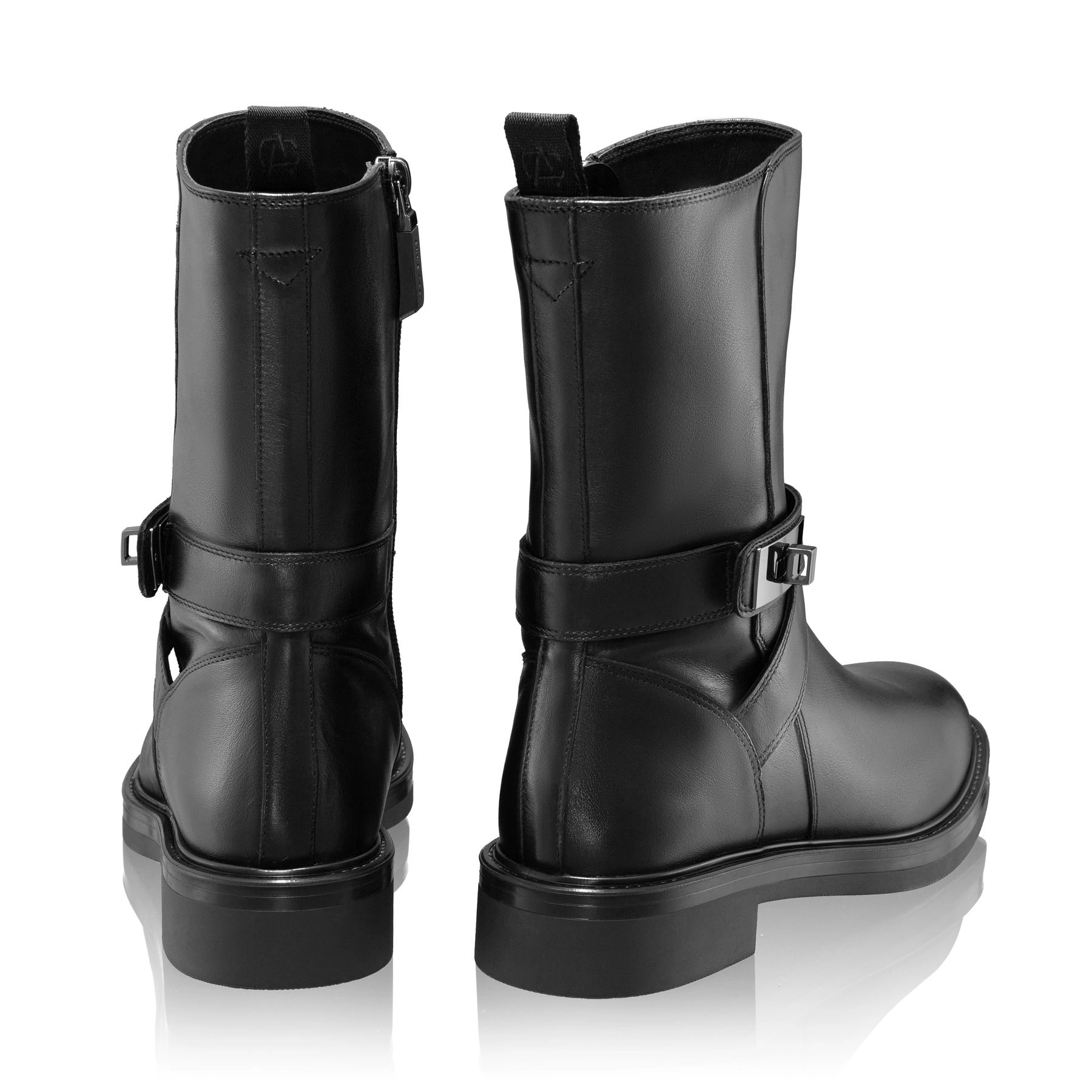 Suede Leather Ankle-Boots 8191 Vitello Black