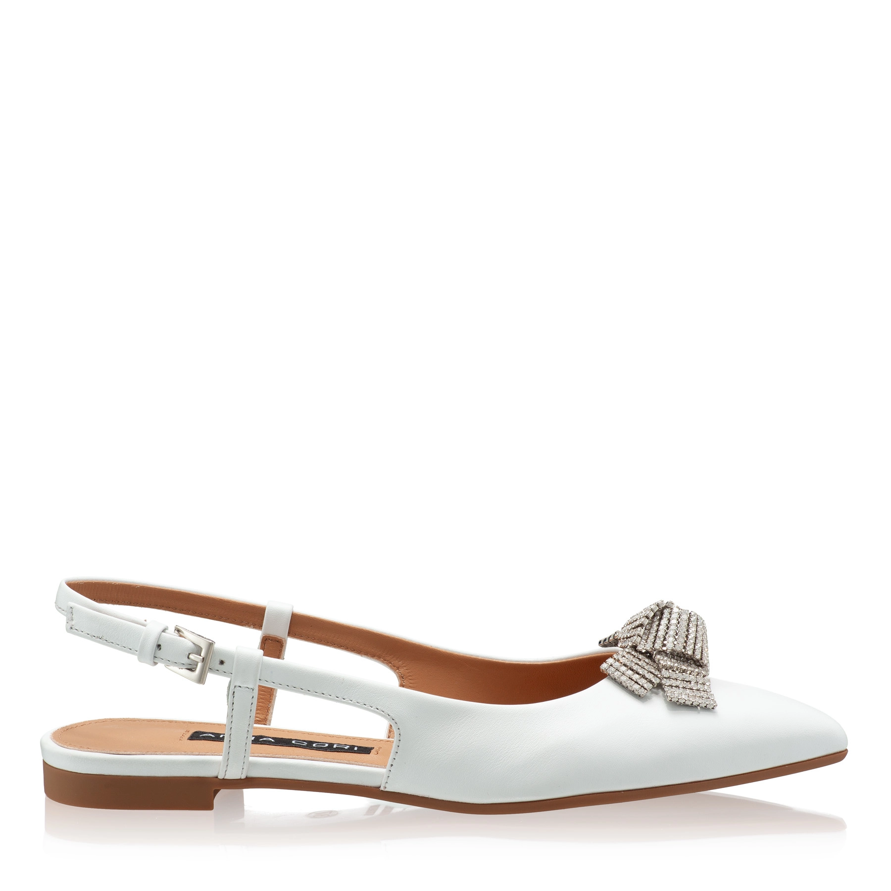 Women Ballerina Flats 8130 Vitello White