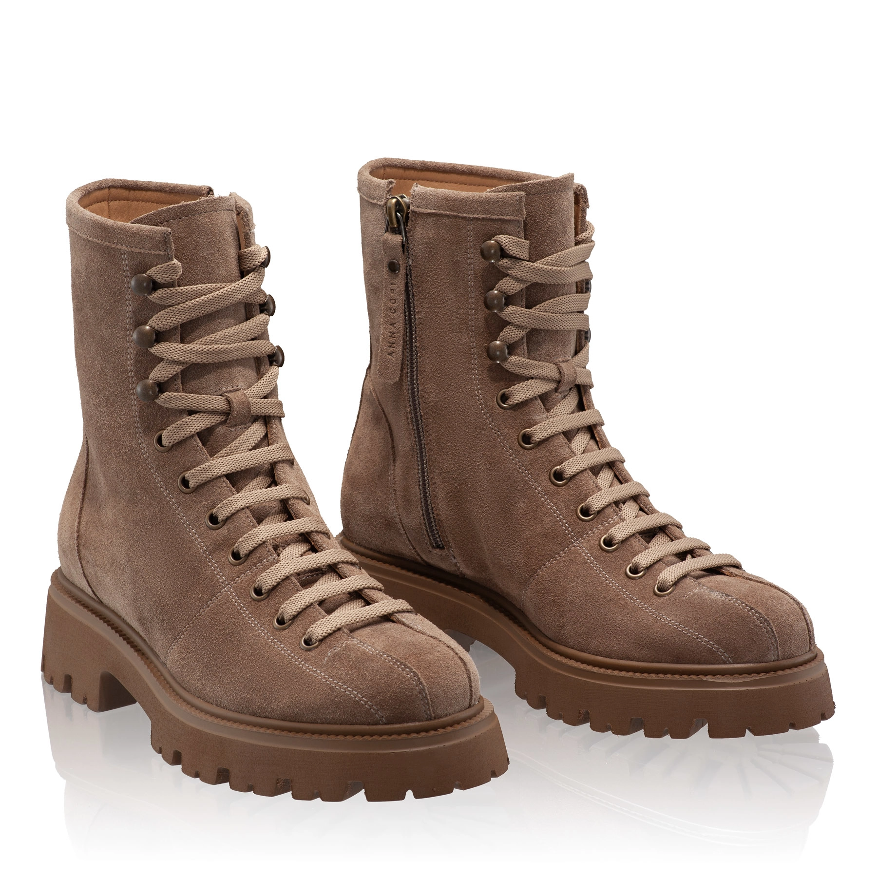 Women Leather Casual Boots 6303 Crosta Taupe