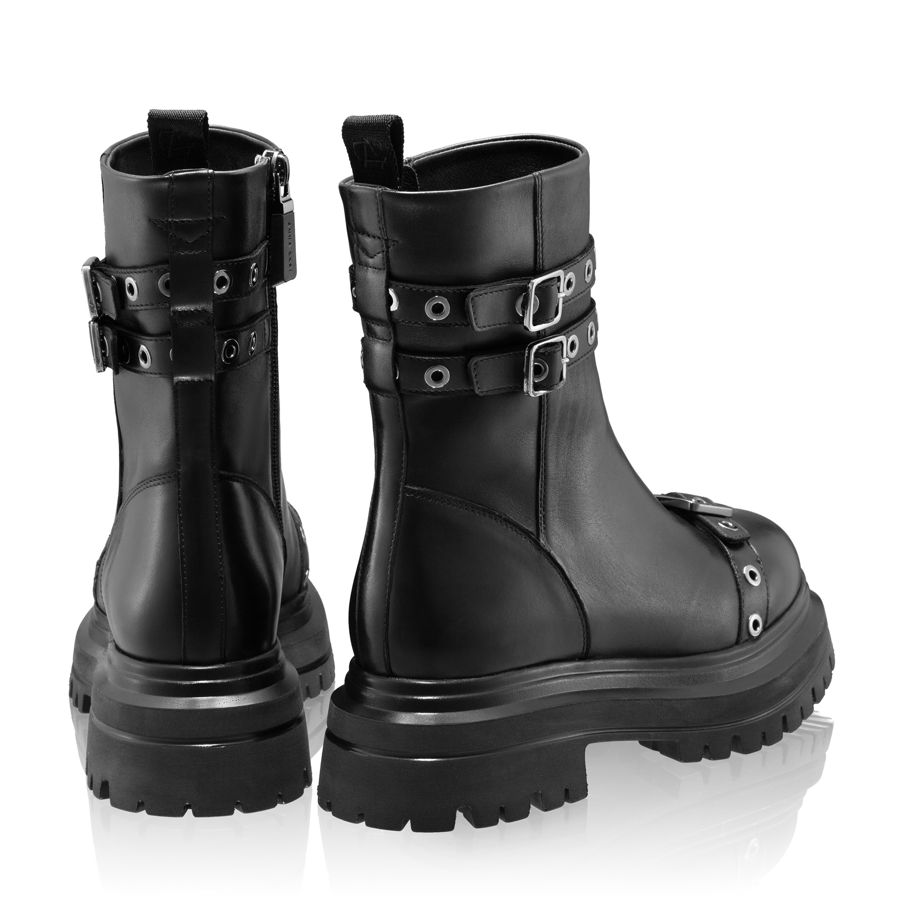 Suede Leather Ankle-Boots 8176 Vitello Black