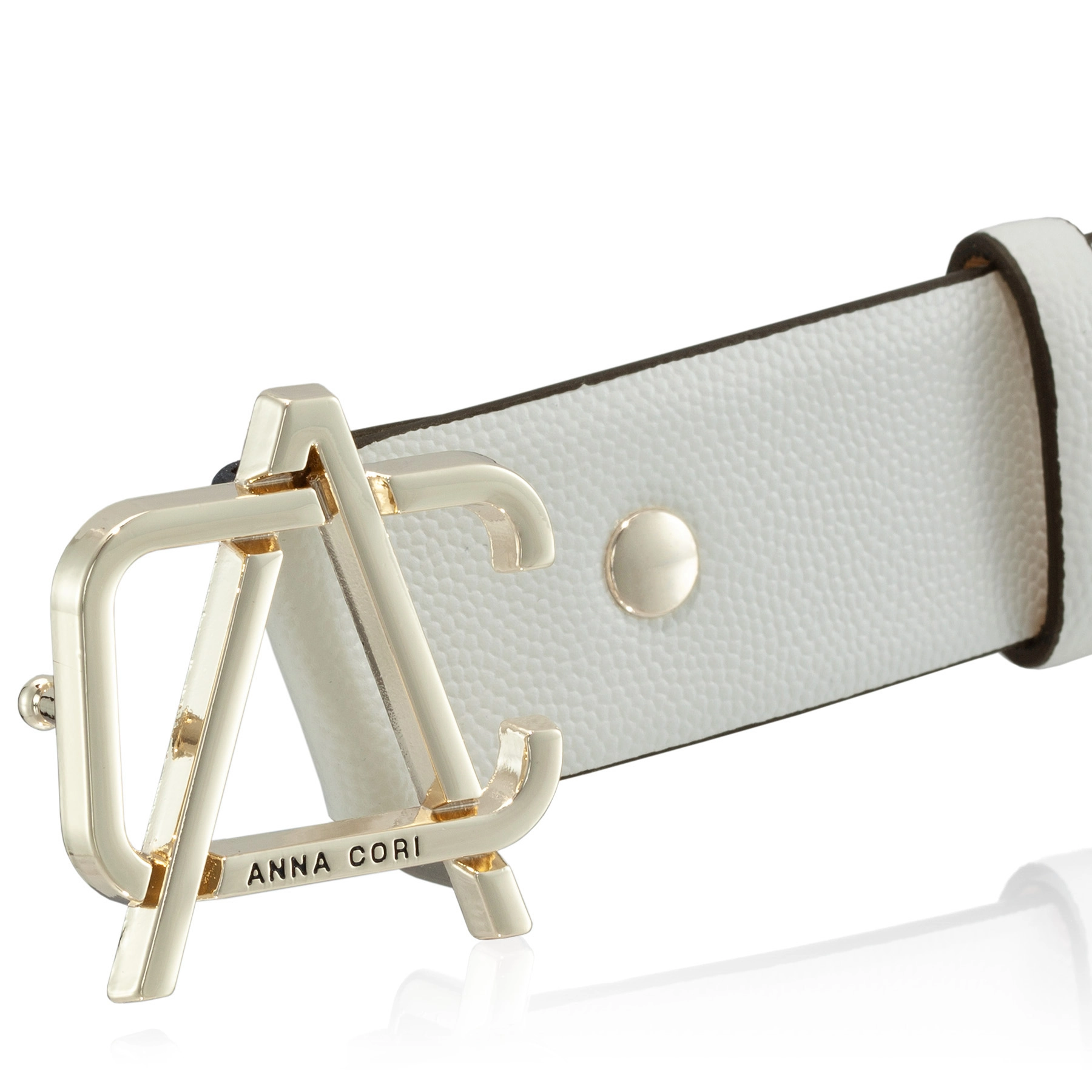 Women Leather Belt 62 VIT STAMP WHITE