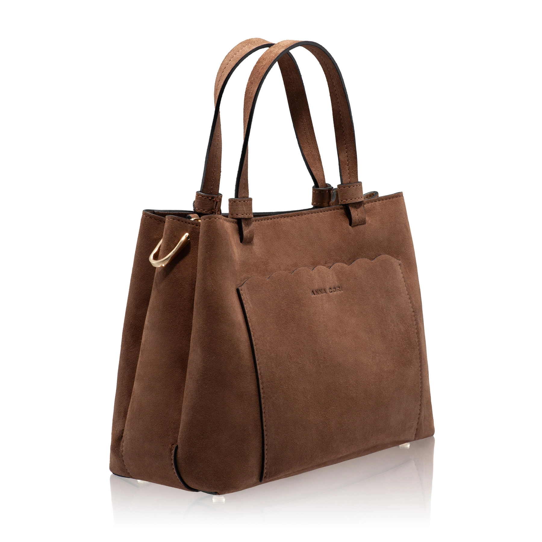 Women Leather Hand Bag CAYA 02 CROSTA FANGO