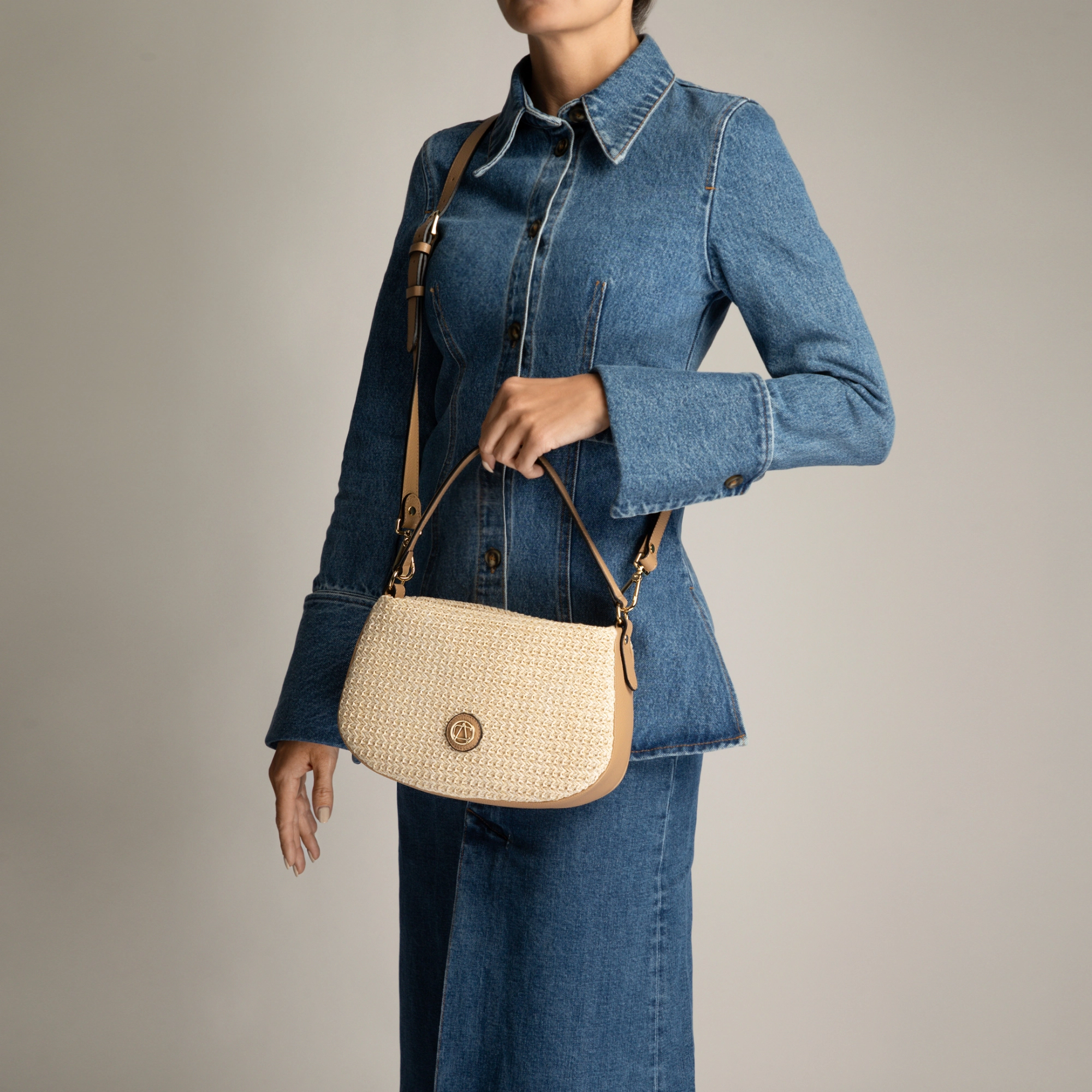 HARA 01 BOTT CAPP+RAFIA BEIGE