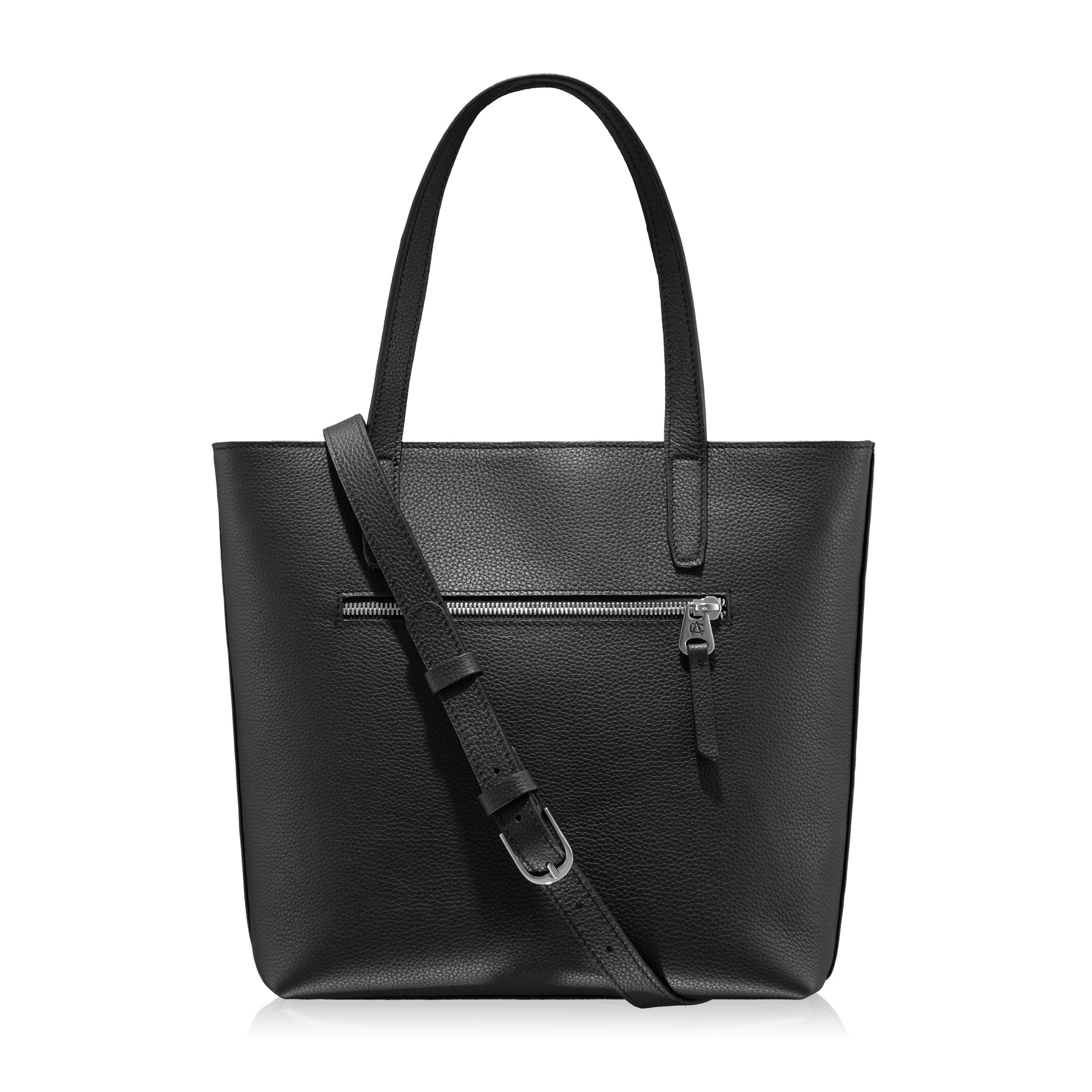 Women Leather Shoulder Bag MARIEL 01 BOTTALATO BLACK